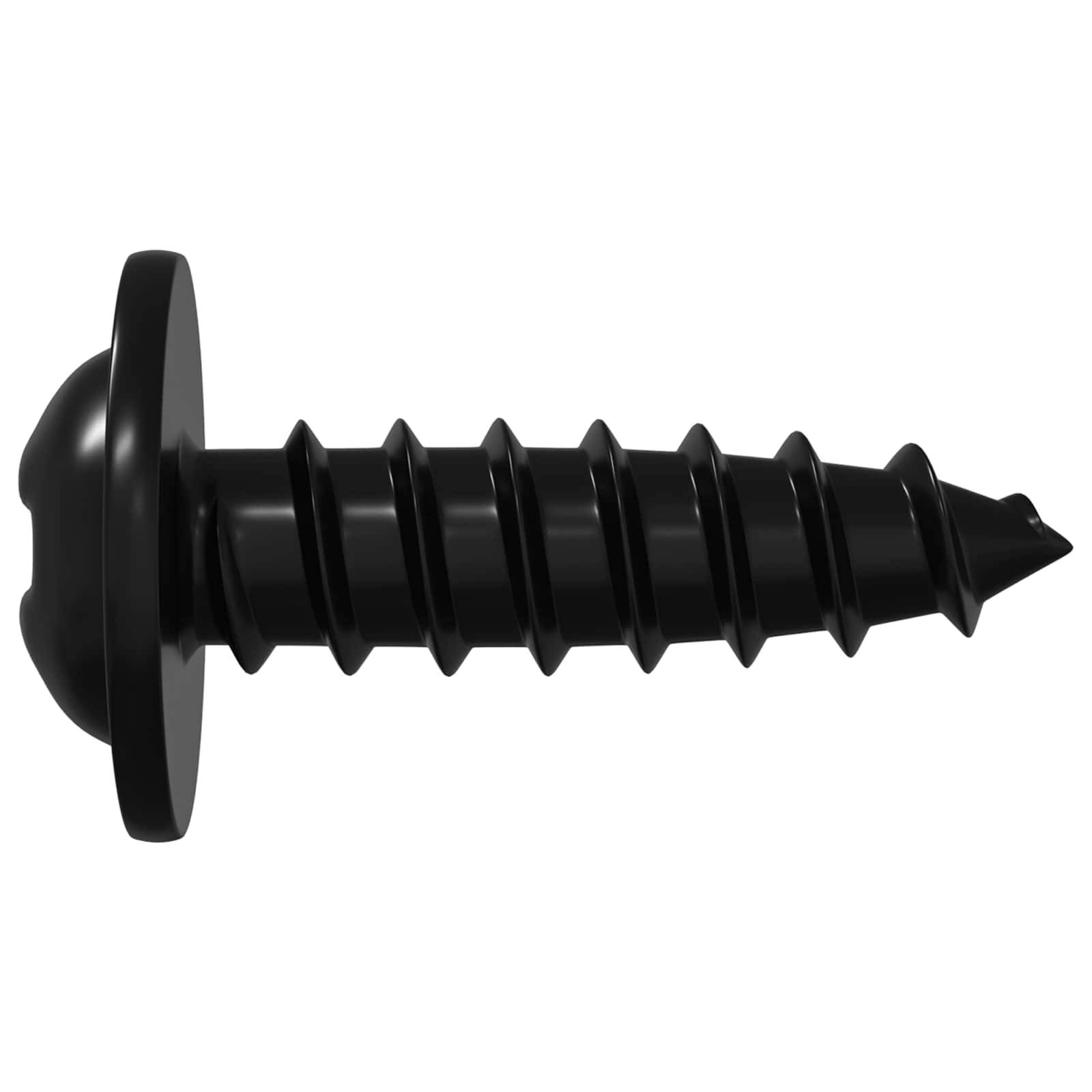 vidaXL Selbstschneidender Nagel 2 pcs Schwarz 3,5 x 12 mm Eisen
