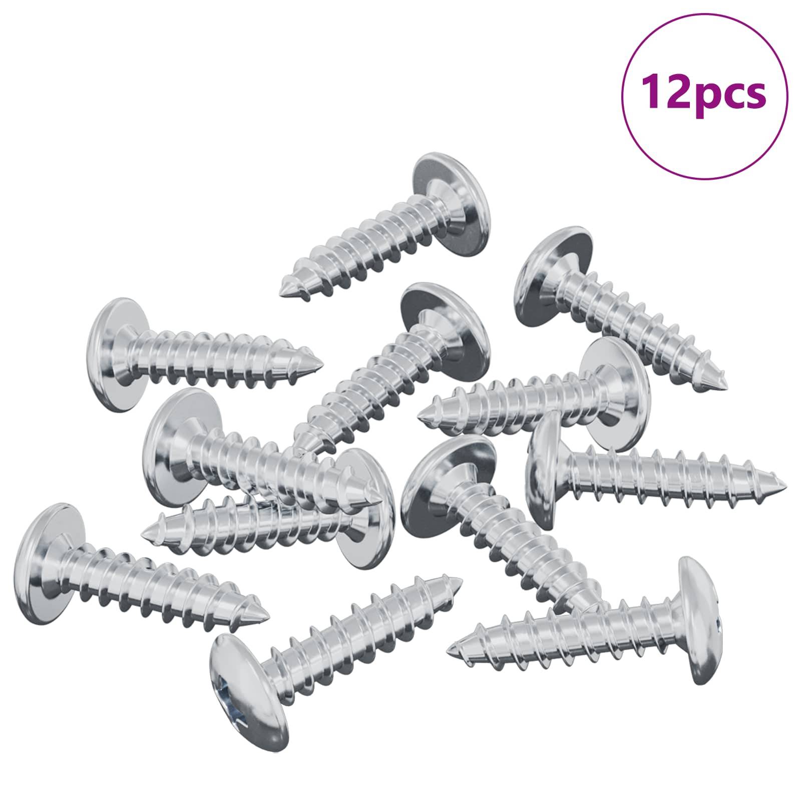 vidaXL Schraube 12 pcs Silber M4 x 16 mm Stahl
