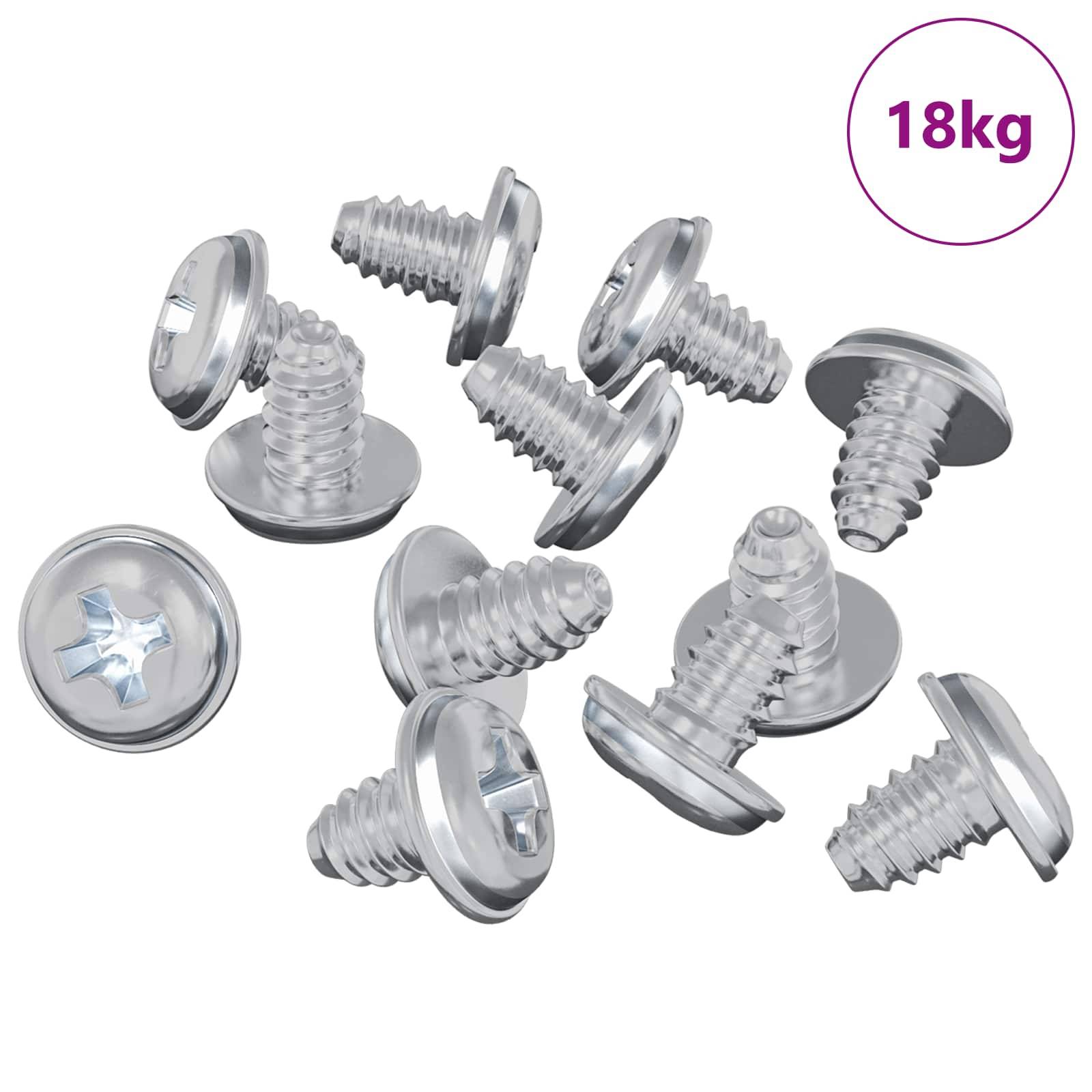vidaXL Schloss-Schrauben 19149 pcs Silber Eisen