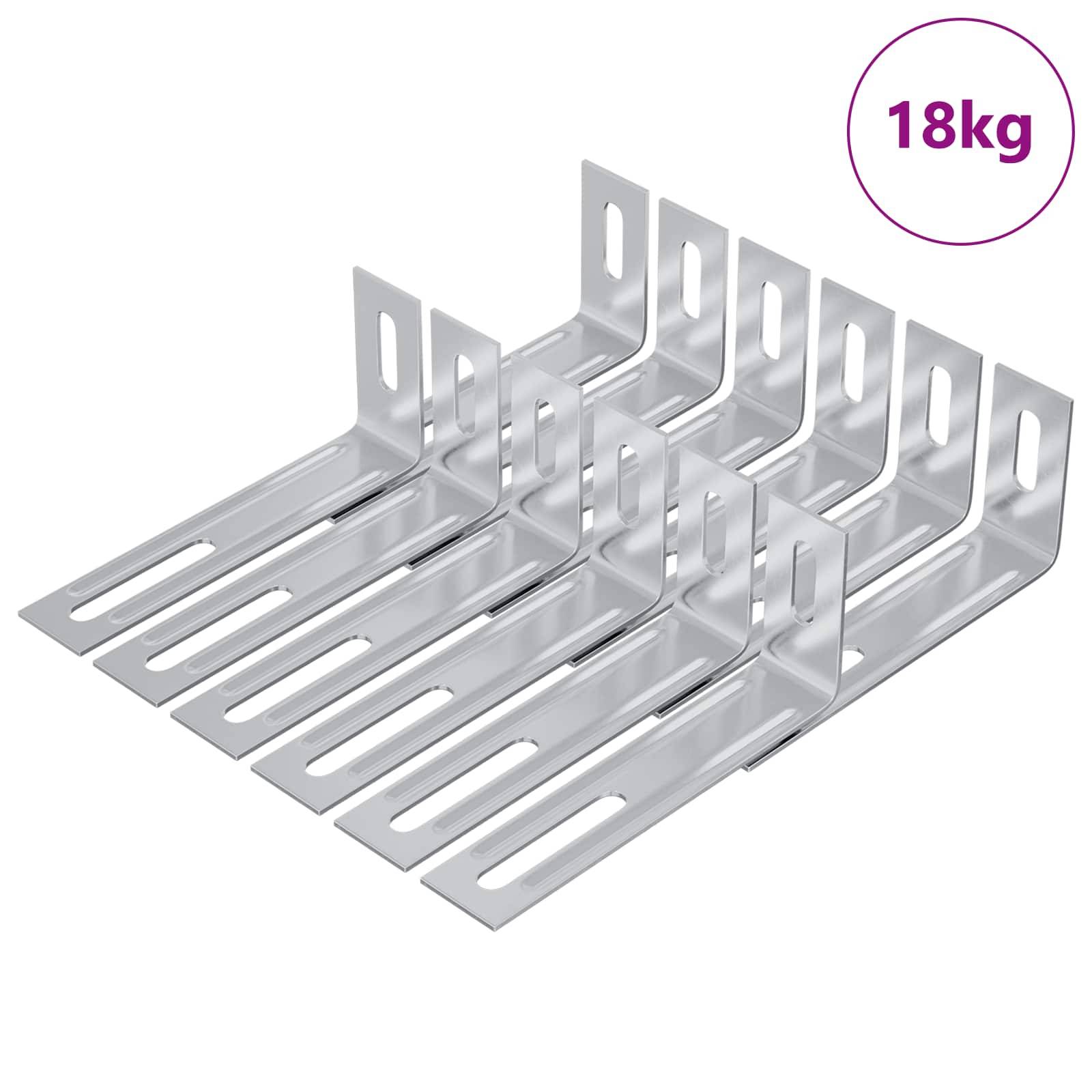 vidaXL Anti-Kipp-Halterung Uni 1268 pcs Silber Eisen