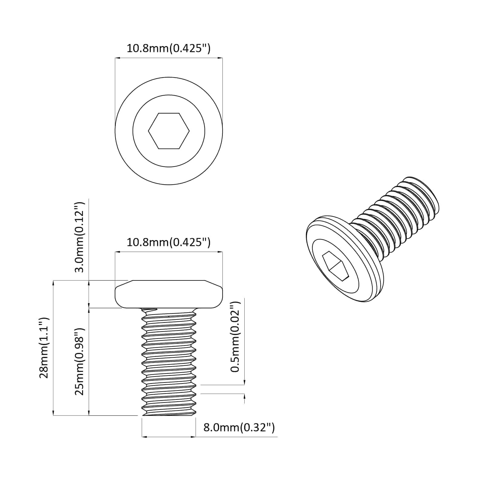vidaXL Schraube 1593 pcs Silber 8 x 25 mm Stahl