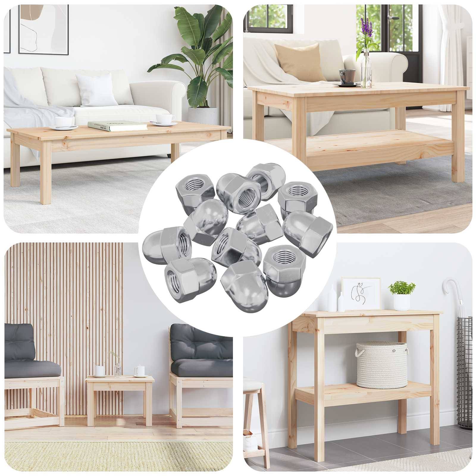 vidaXL Mutter 9574 pcs Silber M6 x 10 mm Eisen