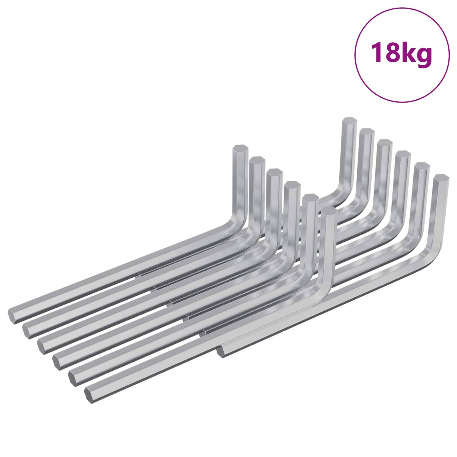 vidaXL Inbusschlüssel 4675 pcs Silber 20 x 52 mm Stahl