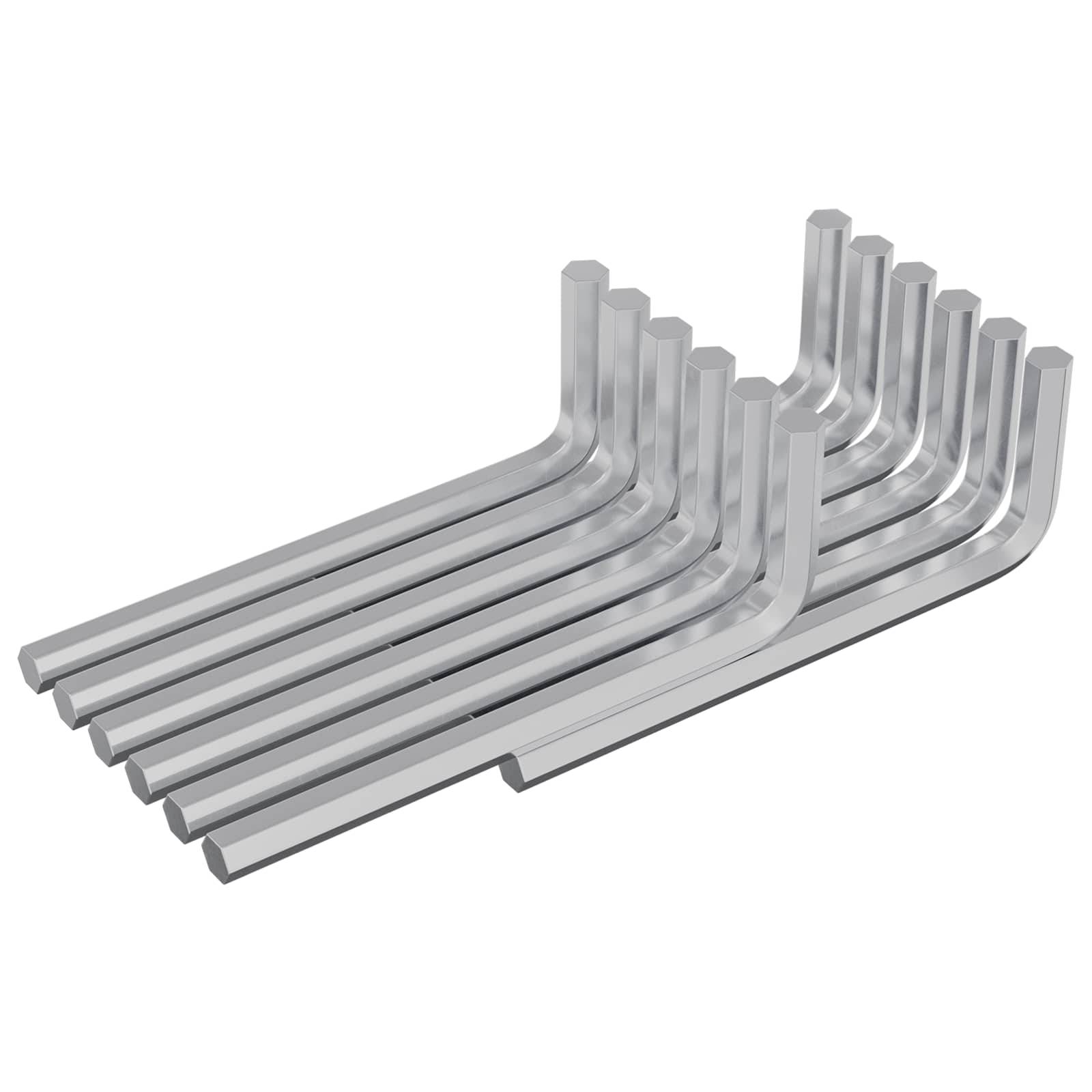 vidaXL Inbusschlüssel 12 pcs Silber 32 x 86 mm Stahl