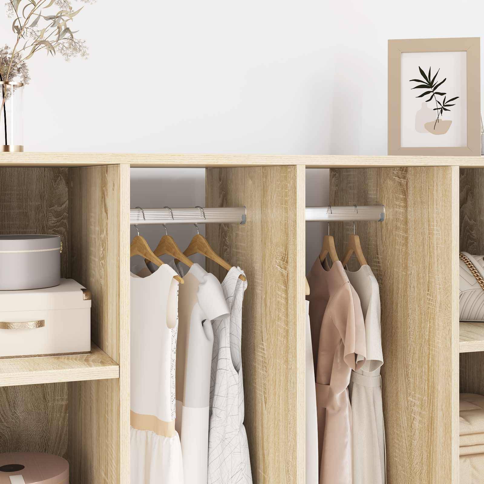 vidaXL Kleiderstange 2 pcs Silber 764 x 15 x 29 mm Aluminiumlegierung