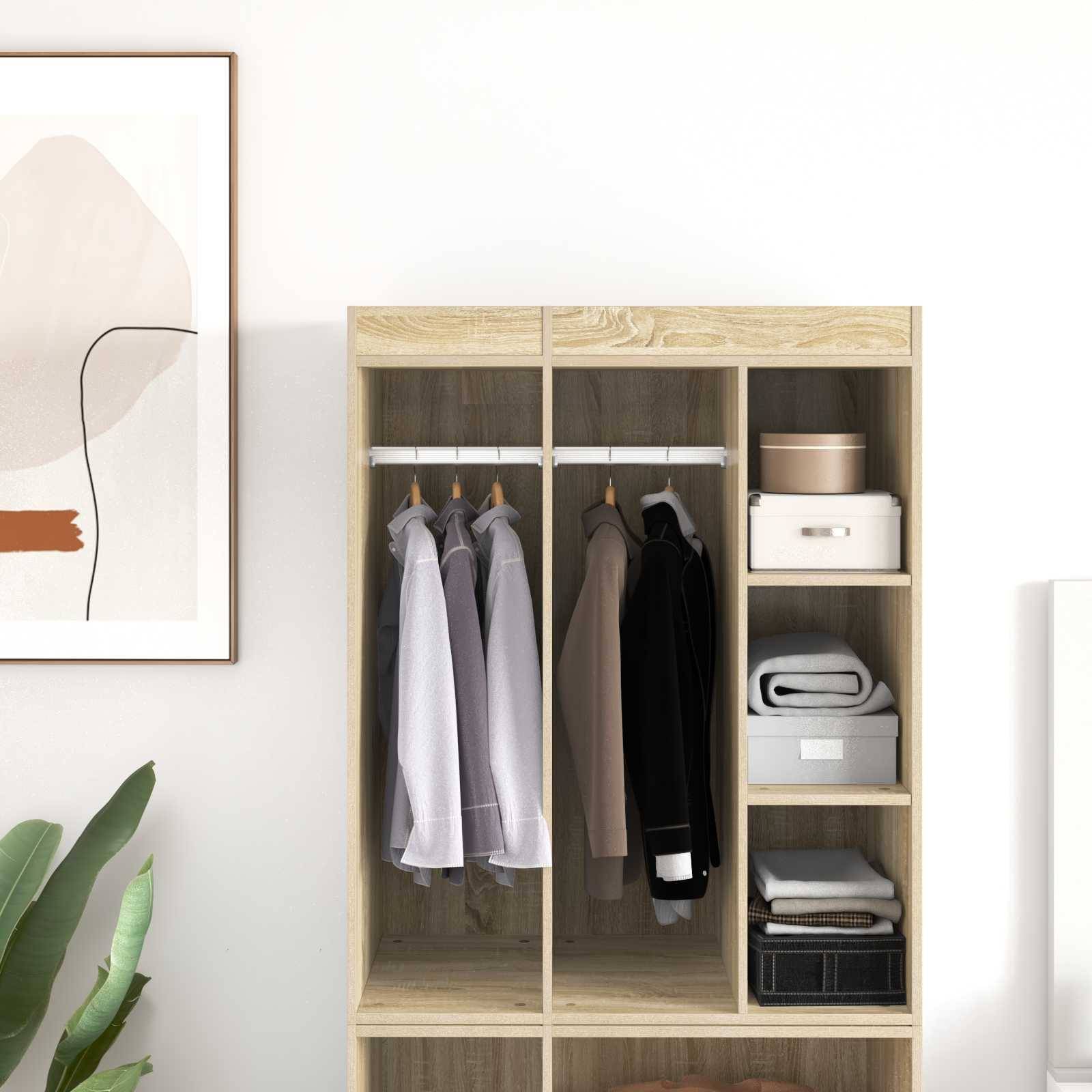 vidaXL Kleiderstange 2 pcs Silber 764 x 15 x 29 mm Aluminiumlegierung