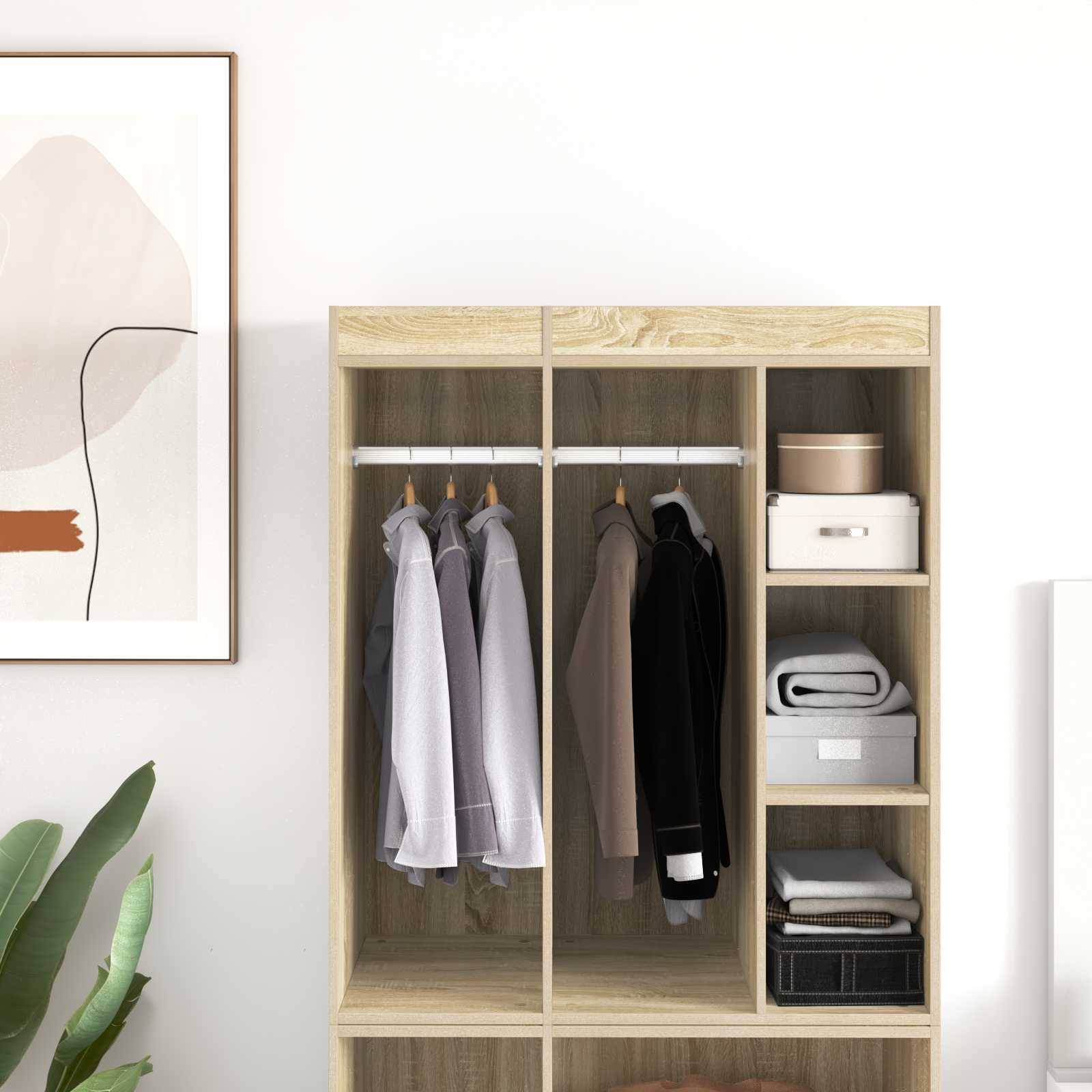 vidaXL Kleiderstange 2 pcs Silber 764 x 15 x 29 mm Aluminiumlegierung