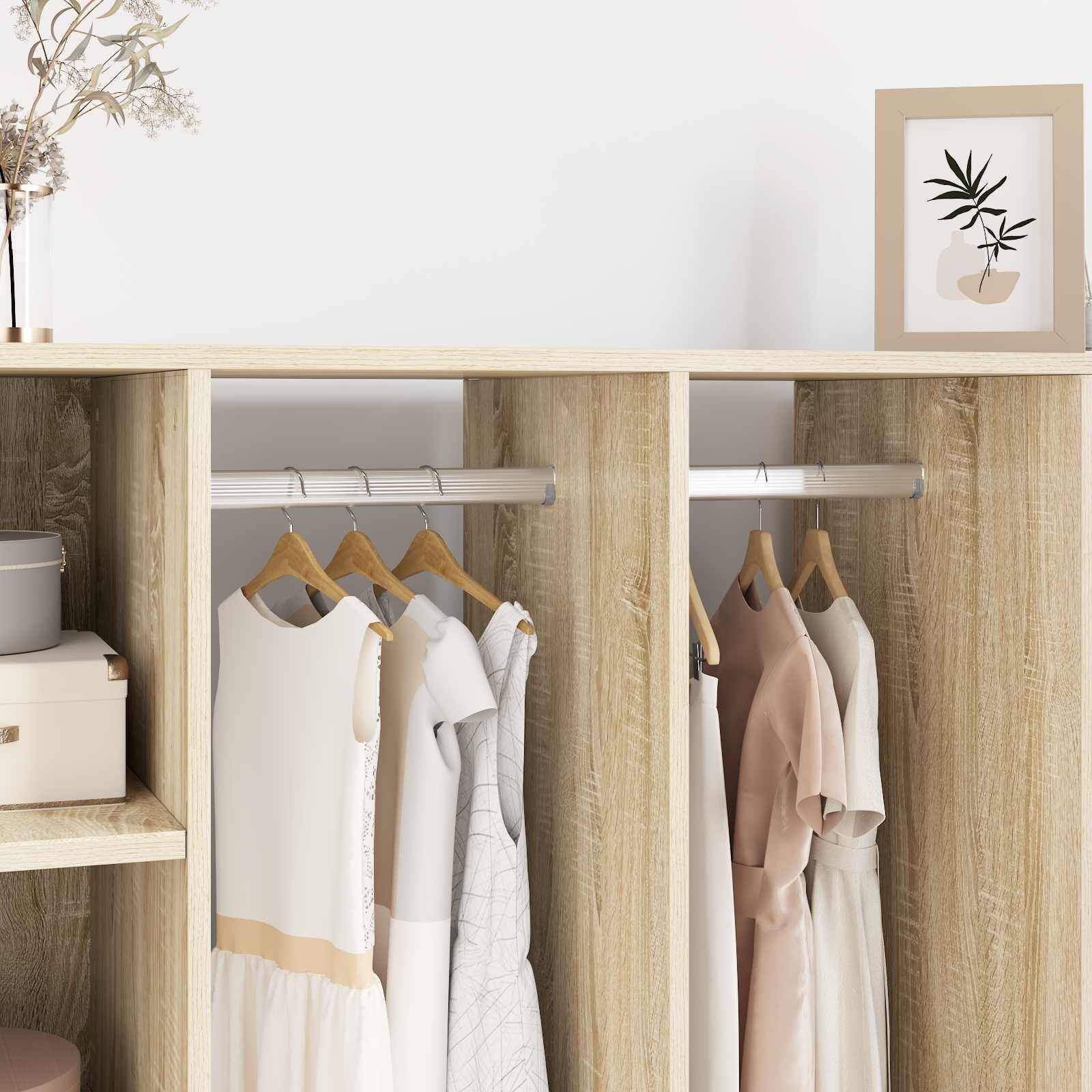 vidaXL Kleiderstange 2 pcs Silber 764 x 15 x 29 mm Aluminiumlegierung