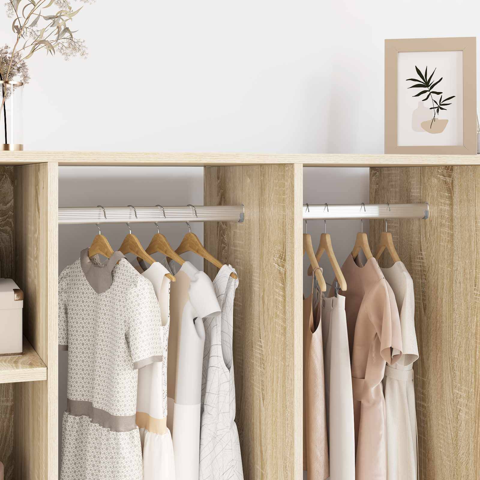 vidaXL Kleiderstange 2 pcs Silber 764 x 15 x 29 mm Aluminiumlegierung