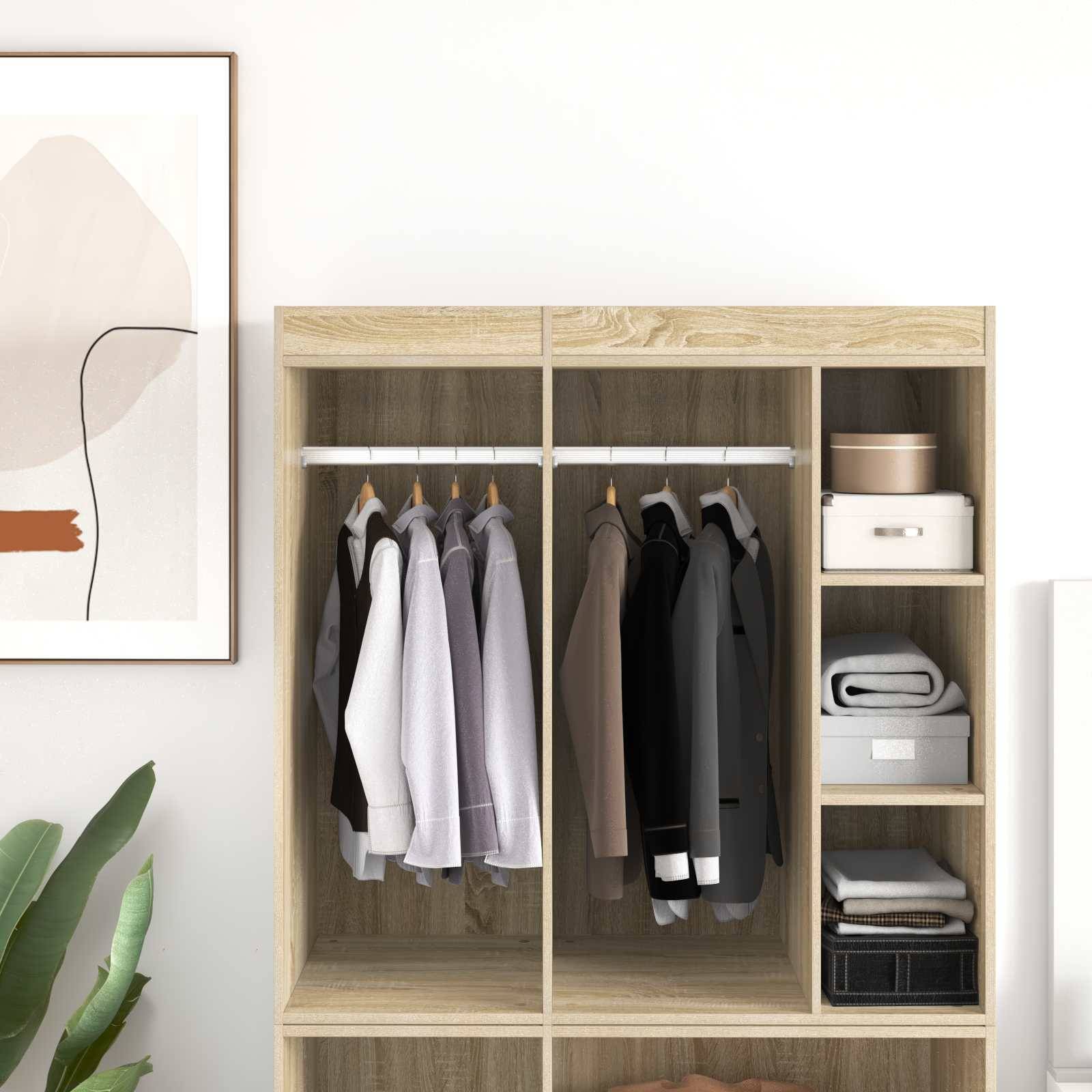 vidaXL Kleiderstange 12 pcs Silber 764 x 15 x 29 mm Aluminiumlegierung