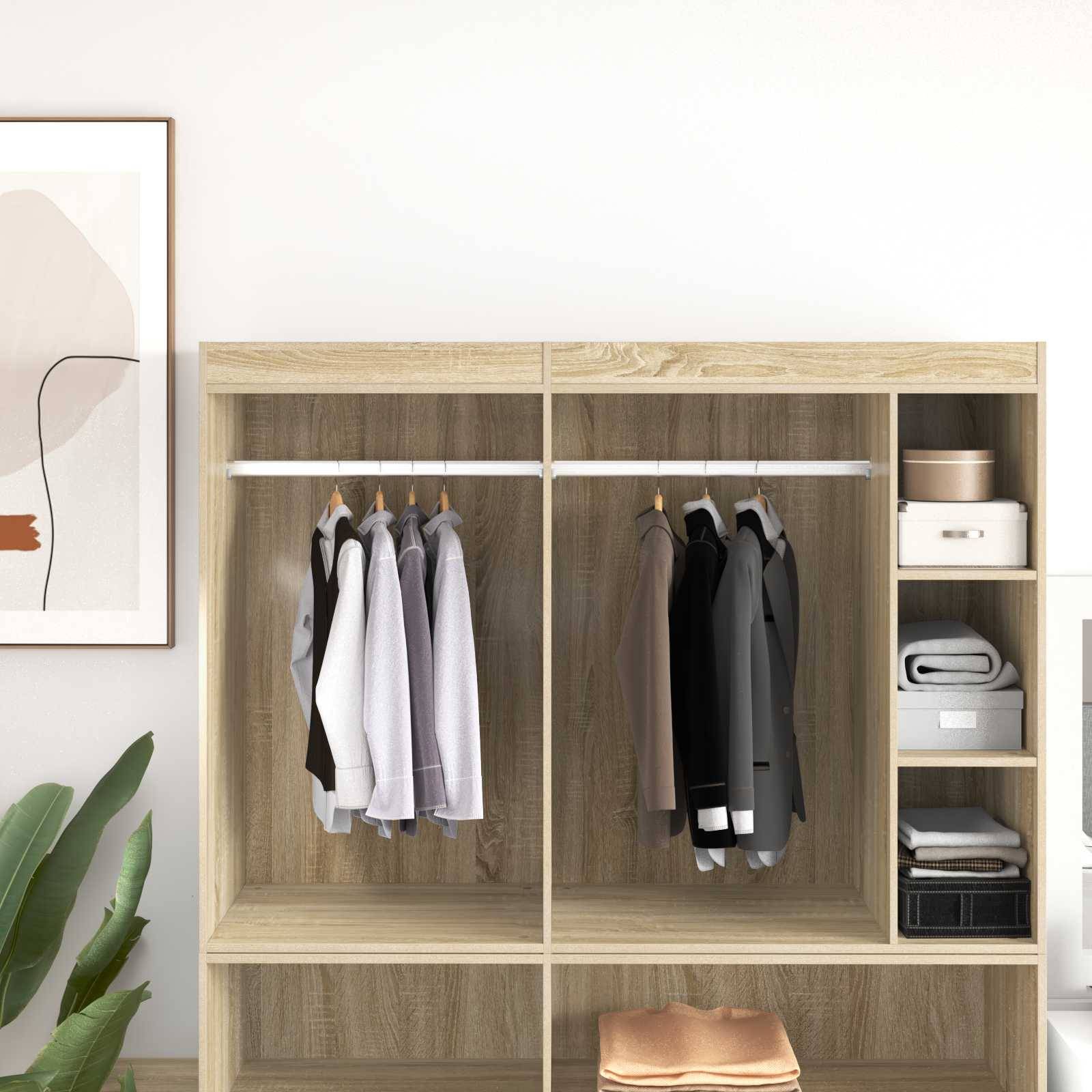 vidaXL Kleiderstange 12 pcs Silber 764 x 15 x 29 mm Aluminiumlegierung