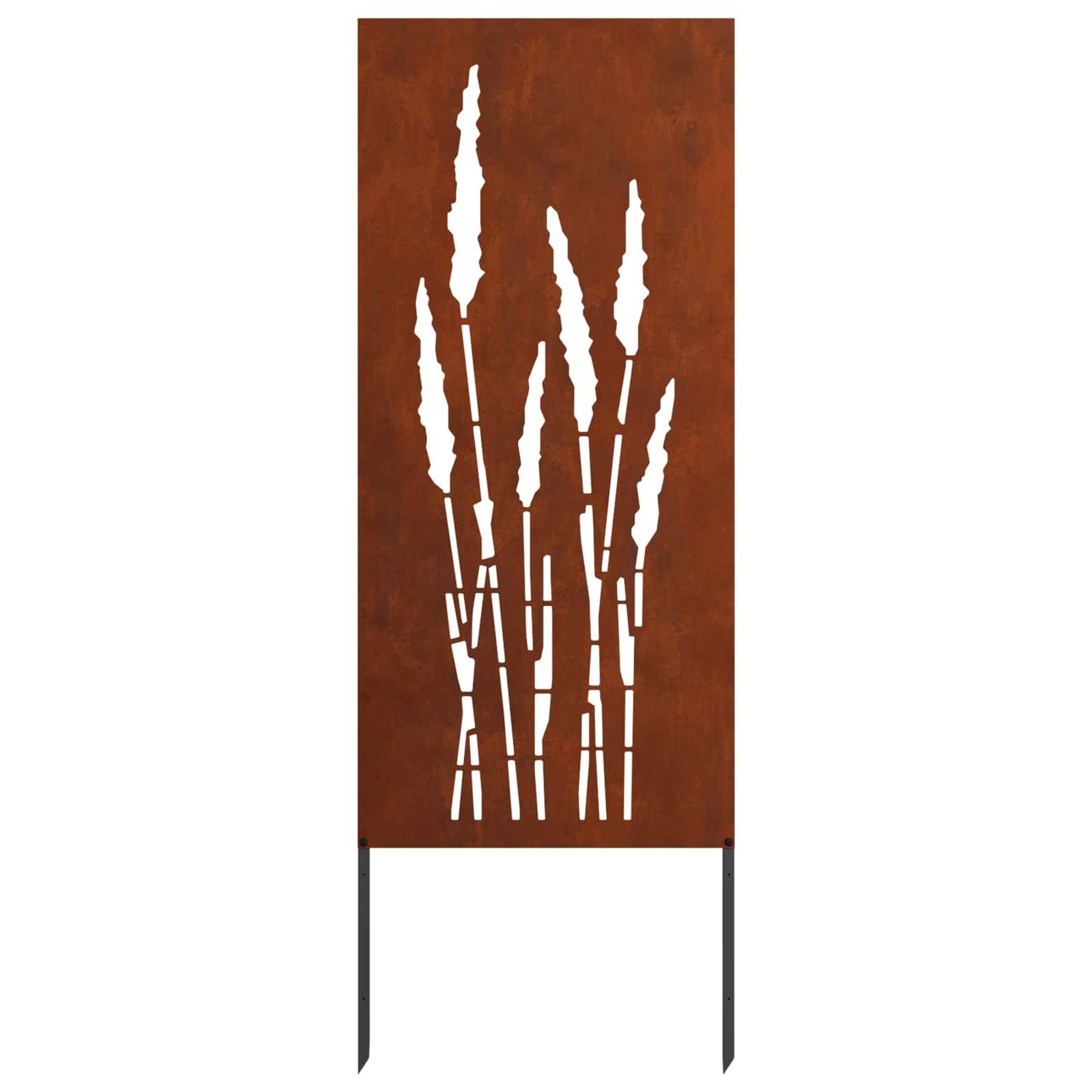vidaXL Garten Sichtschutz-Leinwand Rostig 50 x 140 cm Wetterfeststahl