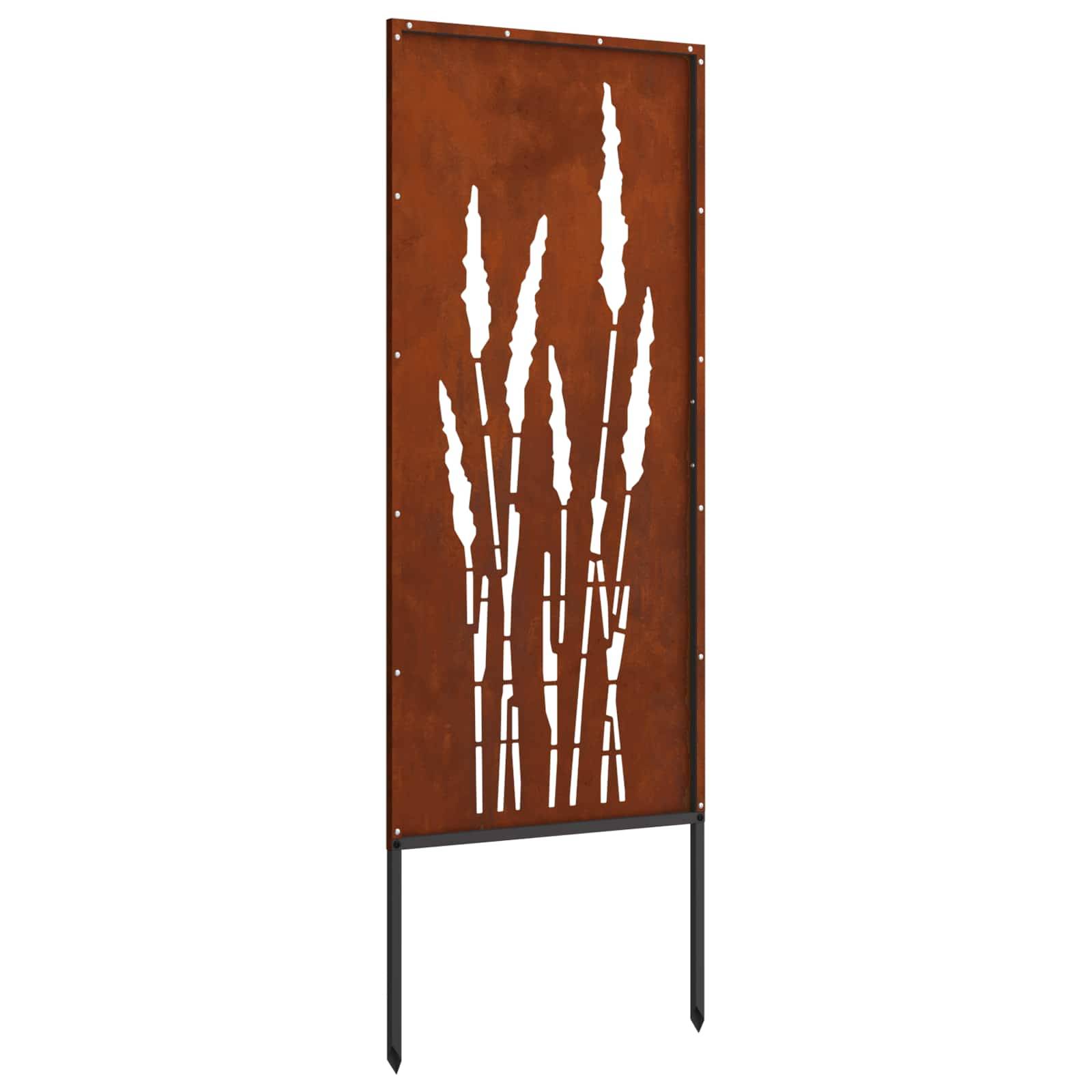 vidaXL Garten Sichtschutz-Leinwand Rostig 50 x 140 cm Wetterfeststahl