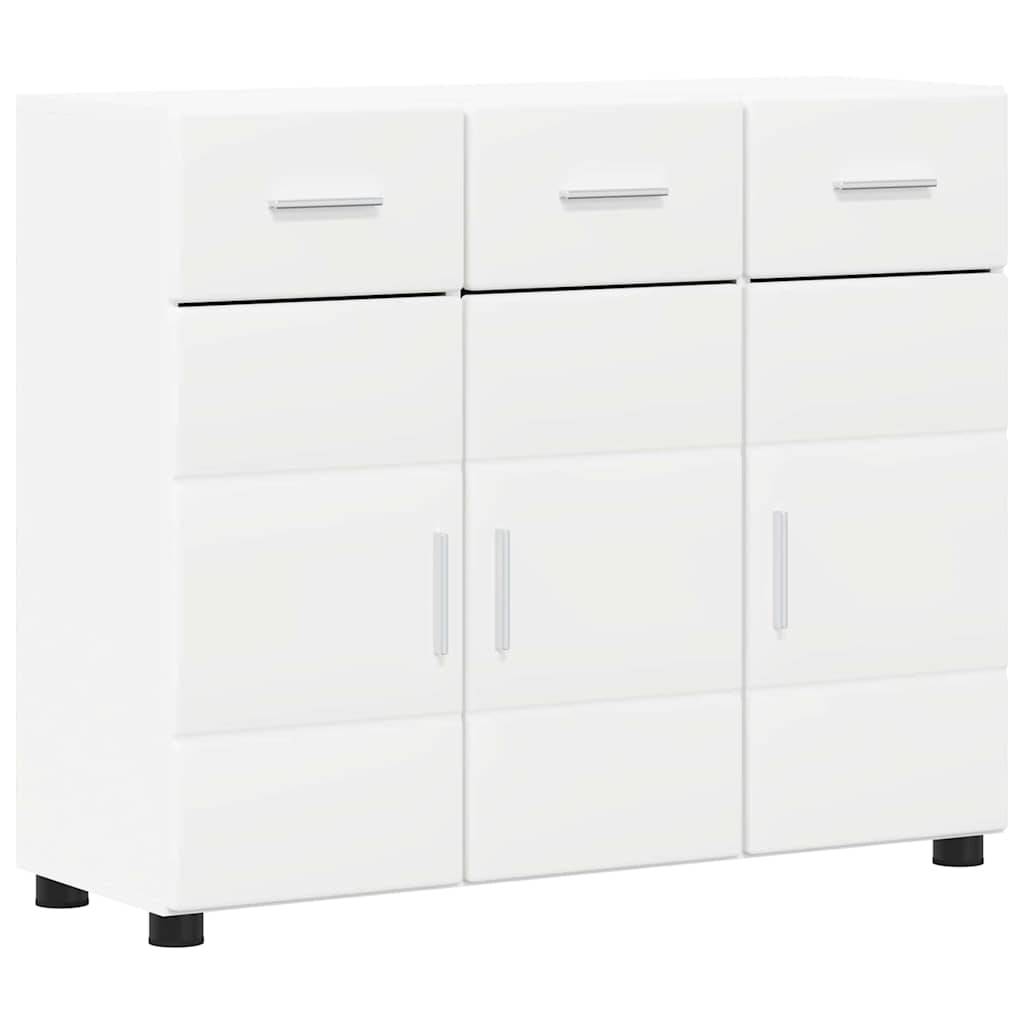 vidaXL Sideboard mit Tür FLORIN Weiß 88,5 x 30,5 x 73 cm Holzwerkstoff