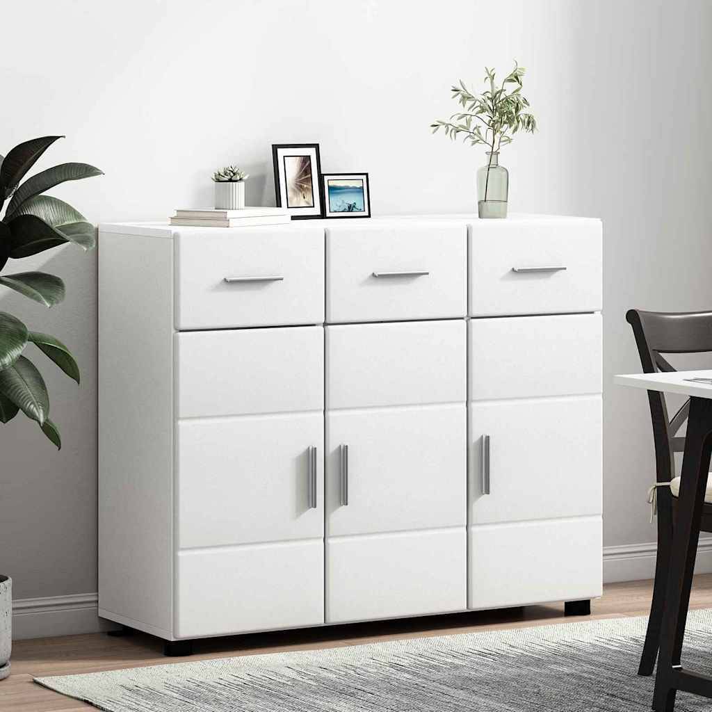 vidaXL Sideboard mit Tür FLORIN Weiß 88,5 x 30,5 x 73 cm Holzwerkstoff
