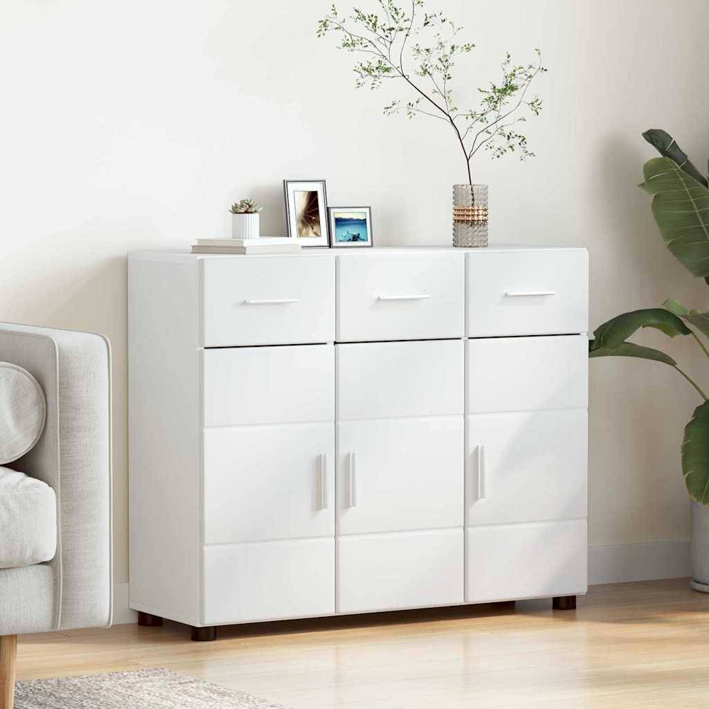 vidaXL Sideboard mit Tür FLORIN Weiß 88,5 x 30,5 x 73 cm Holzwerkstoff