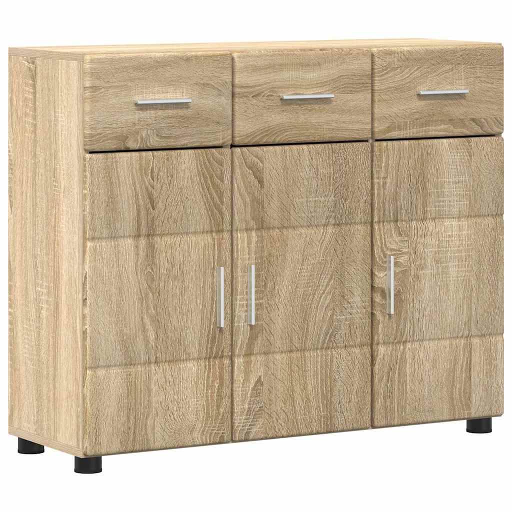 vidaXL Sideboard FLORIN Sonoma-Eiche 88,5 x 30,5 x 73 cm Holzwerkstoff
