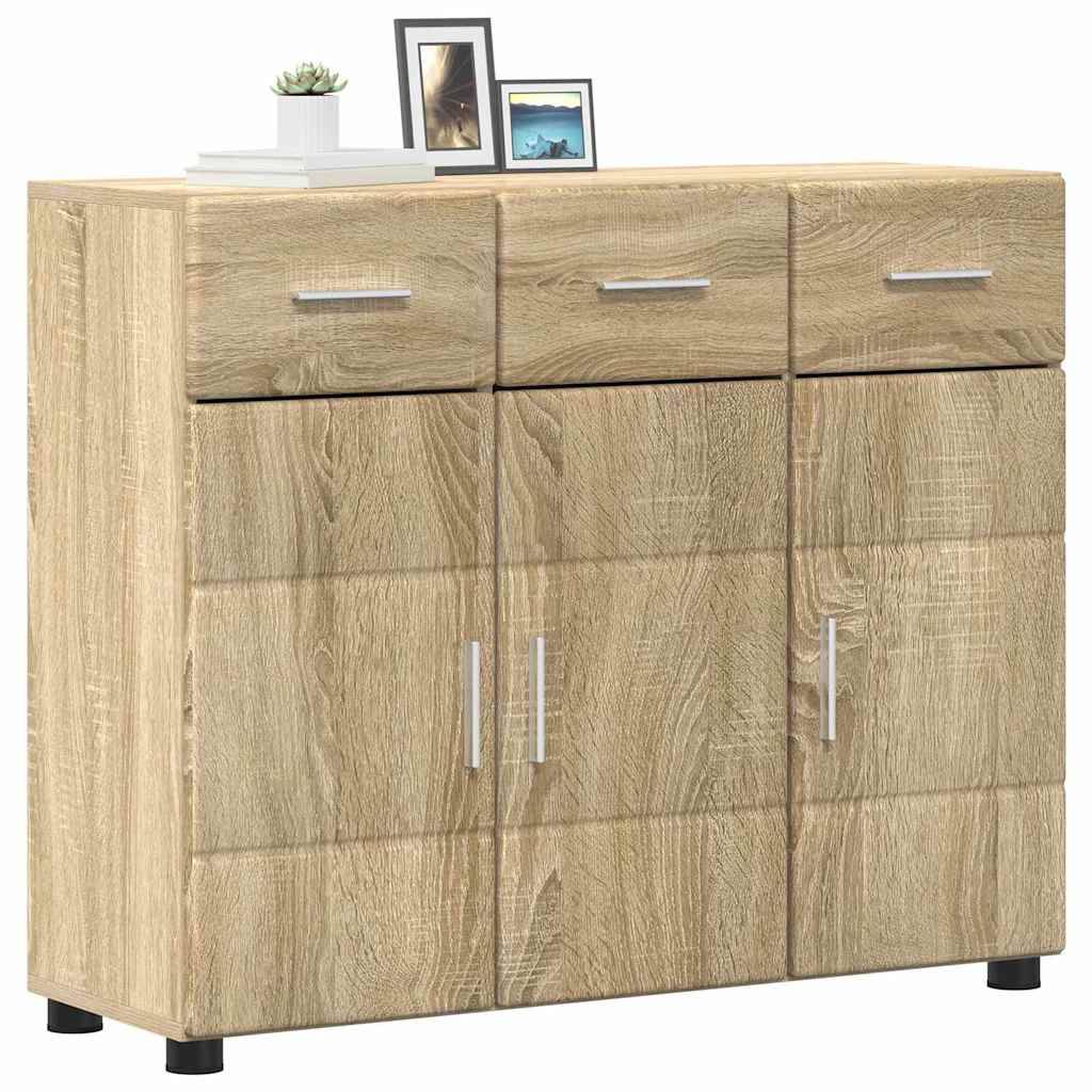 vidaXL Sideboard FLORIN Sonoma-Eiche 88,5 x 30,5 x 73 cm Holzwerkstoff