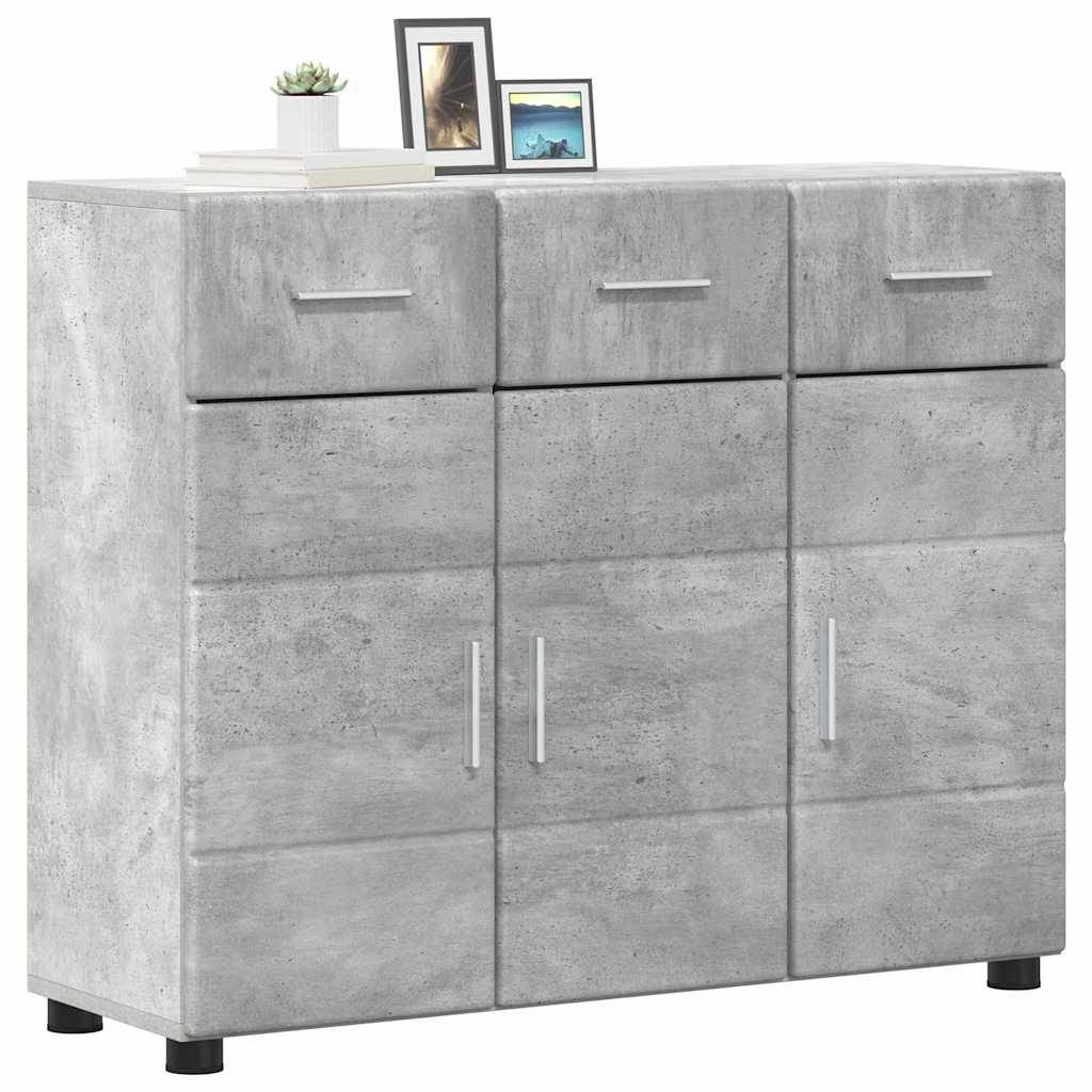 vidaXL Sideboard FLORIN Beton Grau 88,5 x 30,5 x 73 cm Holzwerkstoff
