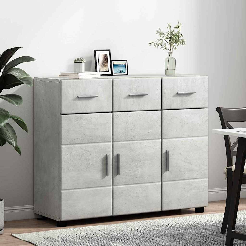 vidaXL Sideboard FLORIN Beton Grau 88,5 x 30,5 x 73 cm Holzwerkstoff