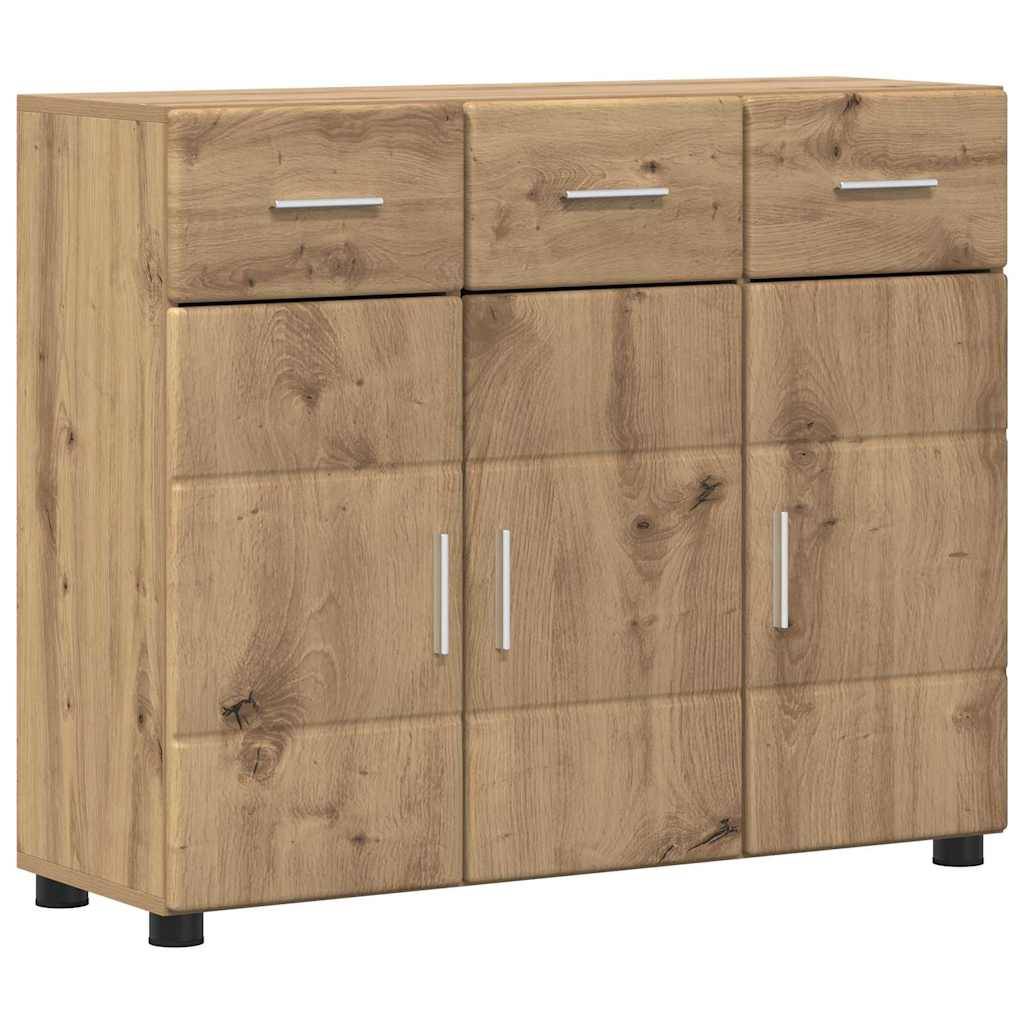 vidaXL Sideboard mit Regal FLORIN Artisan-Eiche 88,5 x 30,5 x 73 cm