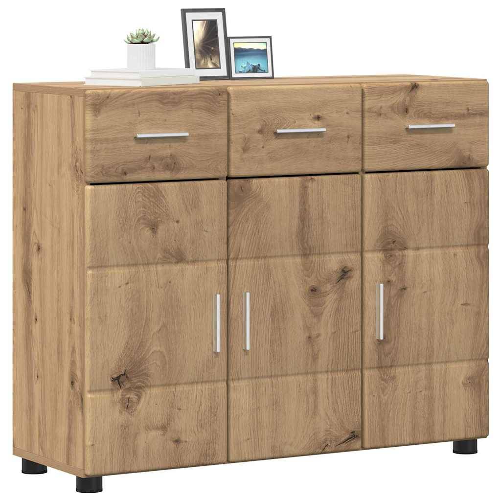 vidaXL Sideboard mit Regal FLORIN Artisan-Eiche 88,5 x 30,5 x 73 cm