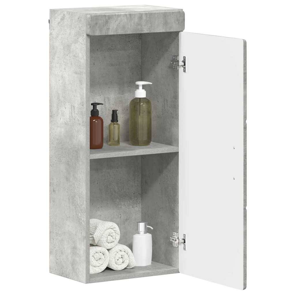 vidaXL Badezimmer-Wandschrank TULUM Beton Grau 37 x 24,5 x 86 cm