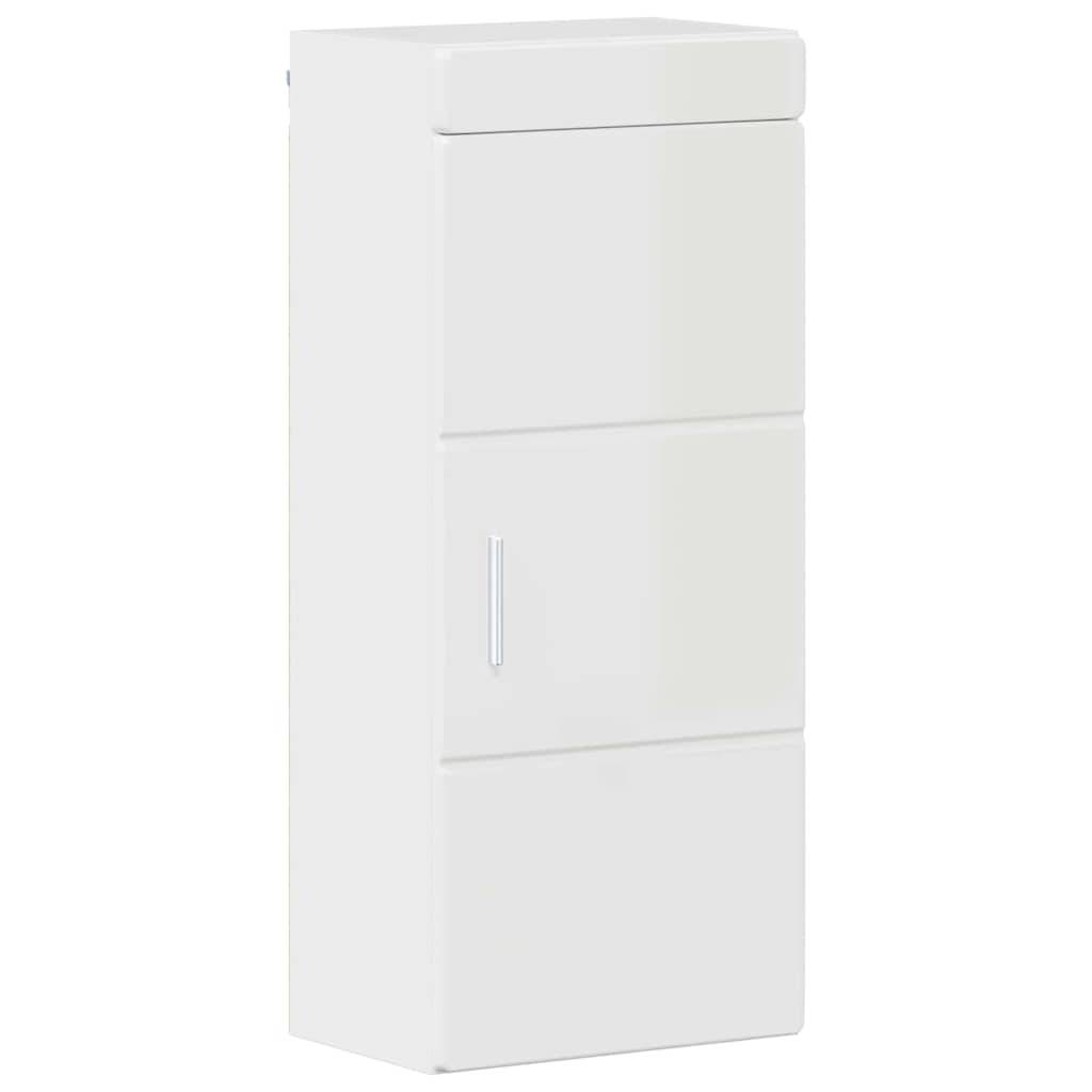 vidaXL Badezimmer-Wandschrank TULUM Hochglanz Weiß 37 x 24,5 x 86 cm