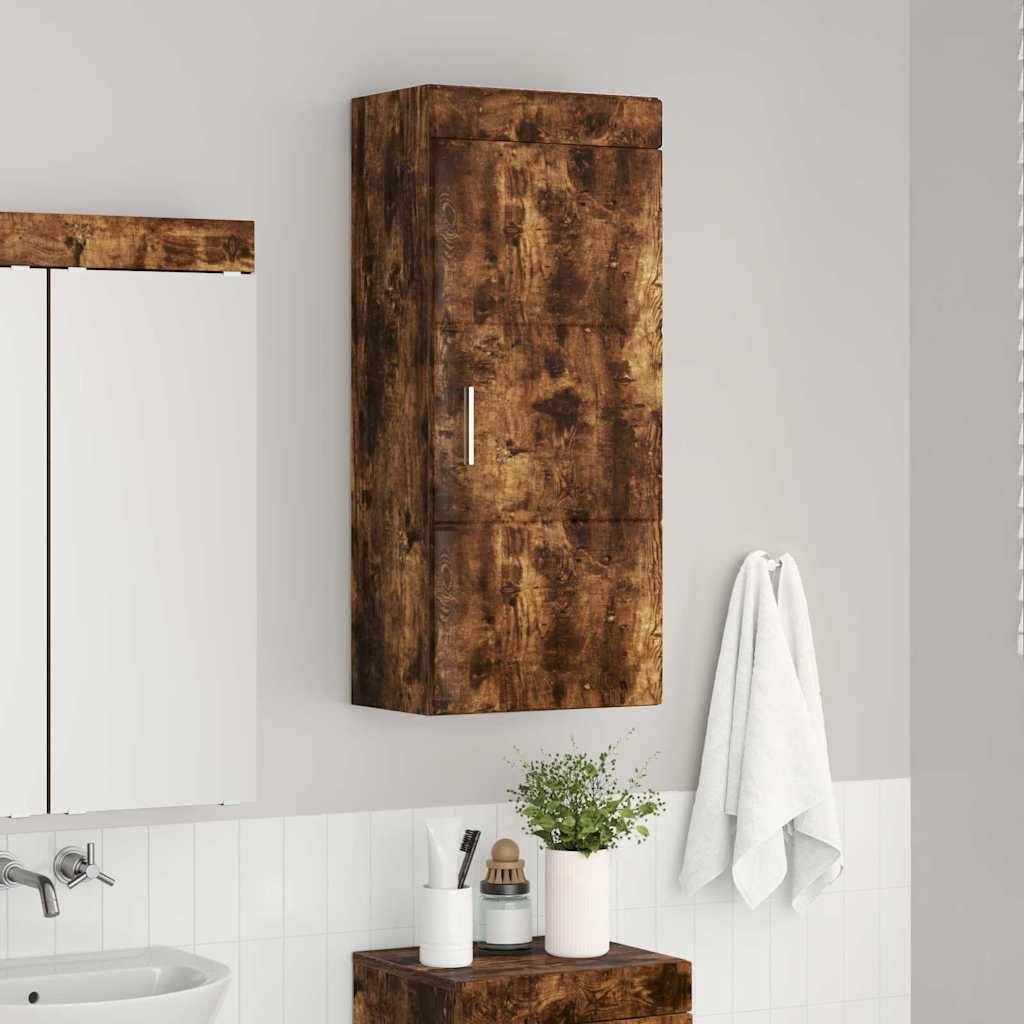 vidaXL Badezimmer-Wandschrank TULUM Geräucherte Eiche Holzwerkstoff