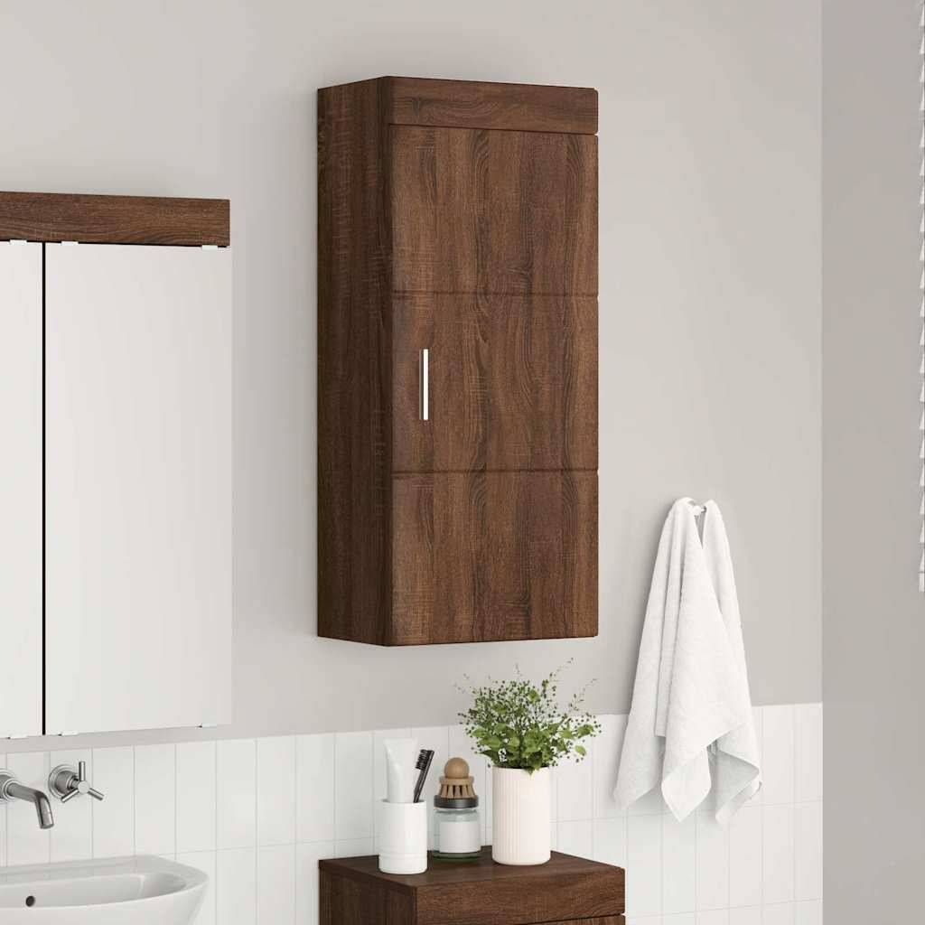 vidaXL Badezimmer-Wandschrank TULUM Braun Eichen-Optik Holzwerkstoff