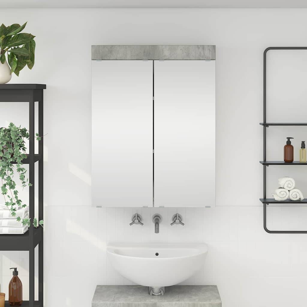 vidaXL Badezimmerspiegelschrank TULUM Beton Grau 60 x 16,5 x 78 cm