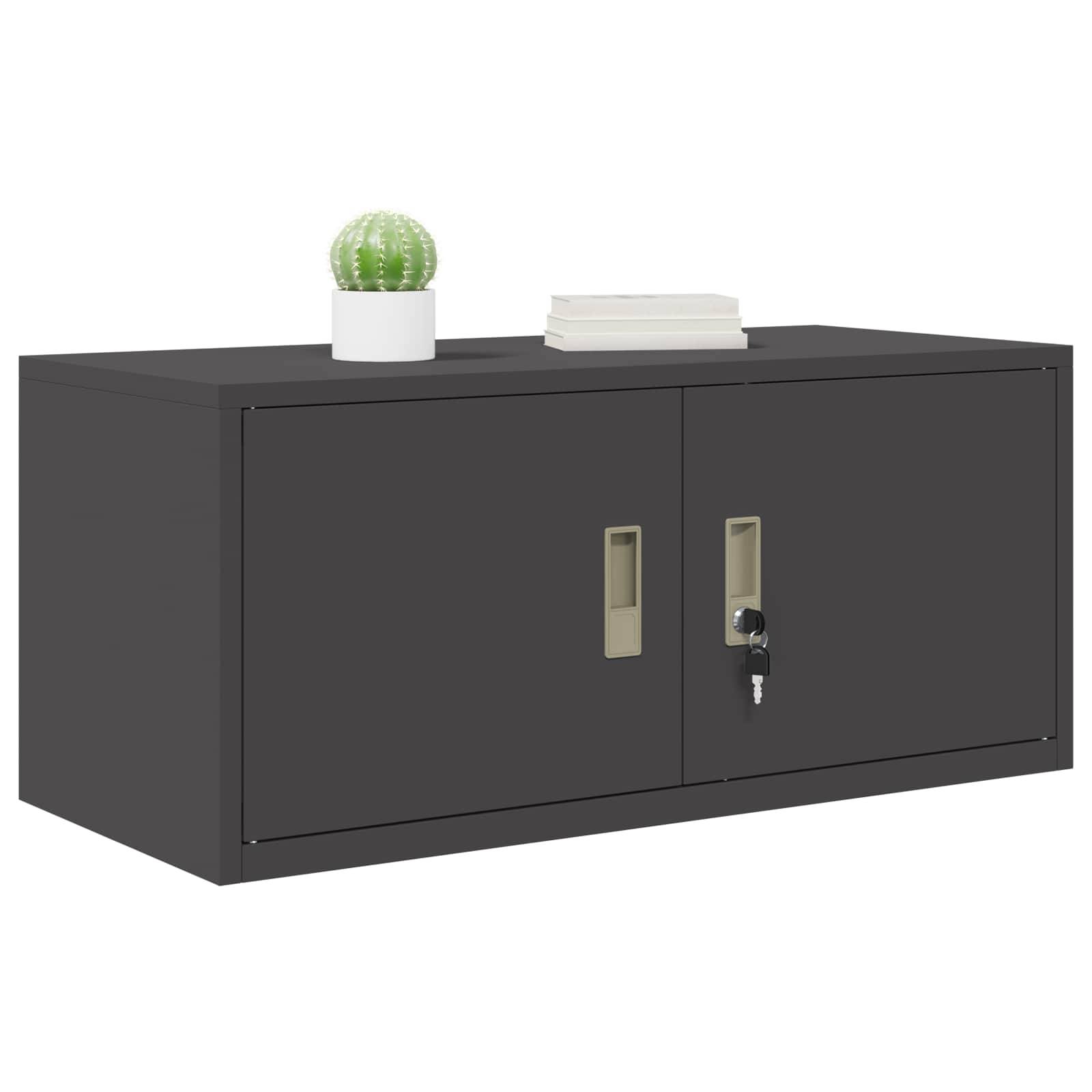 vidaXL Aufbewahrungsschrank Schwarz 90 x 40 x 40 cm Stahl