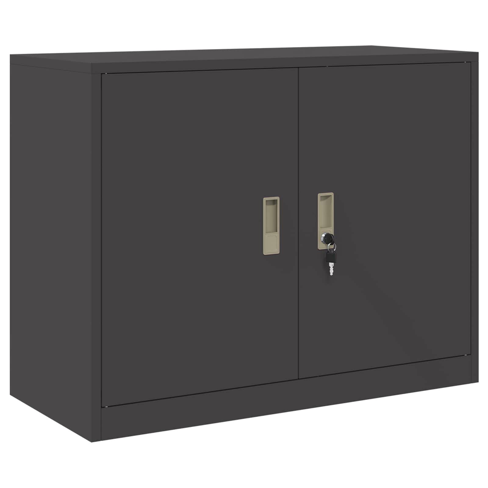 vidaXL Aufbewahrungsschrank Schwarz 90 x 40 x 70 cm Stahl