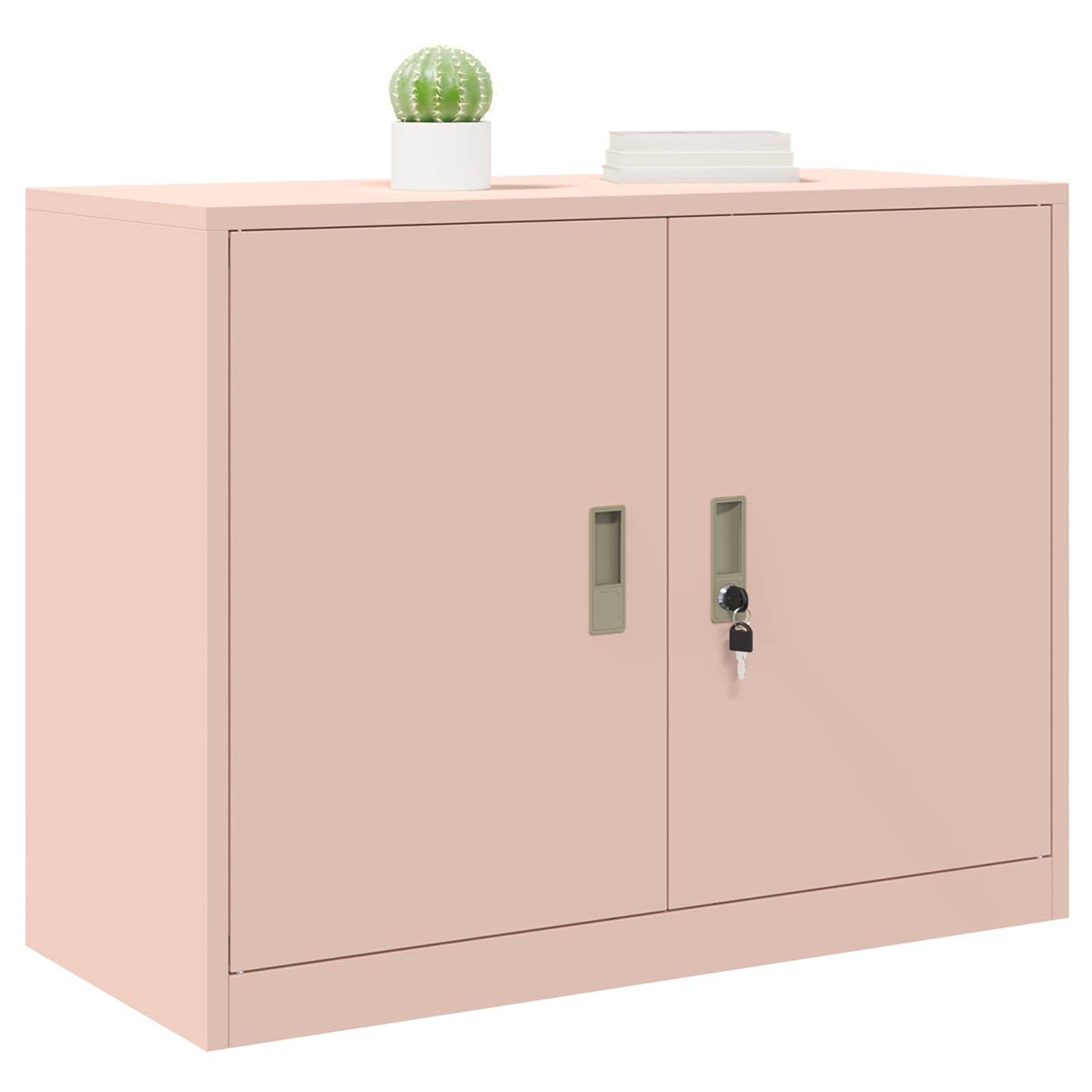vidaXL Aufbewahrungsschrank Rosa 90 x 40 x 70 cm Stahl