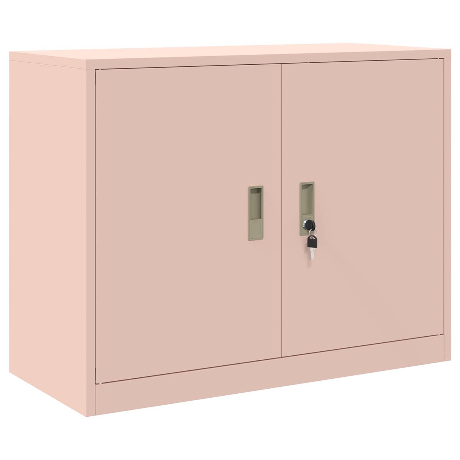 vidaXL Aufbewahrungsschrank Rosa 90 x 40 x 70 cm Stahl