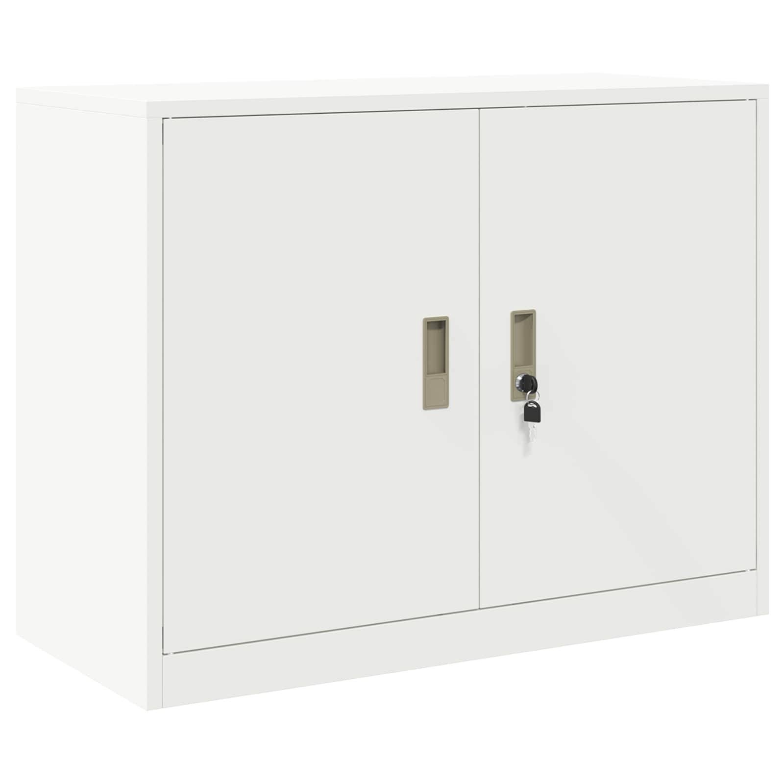 vidaXL Aufbewahrungsschrank Weiß 90 x 40 x 70 cm Stahl