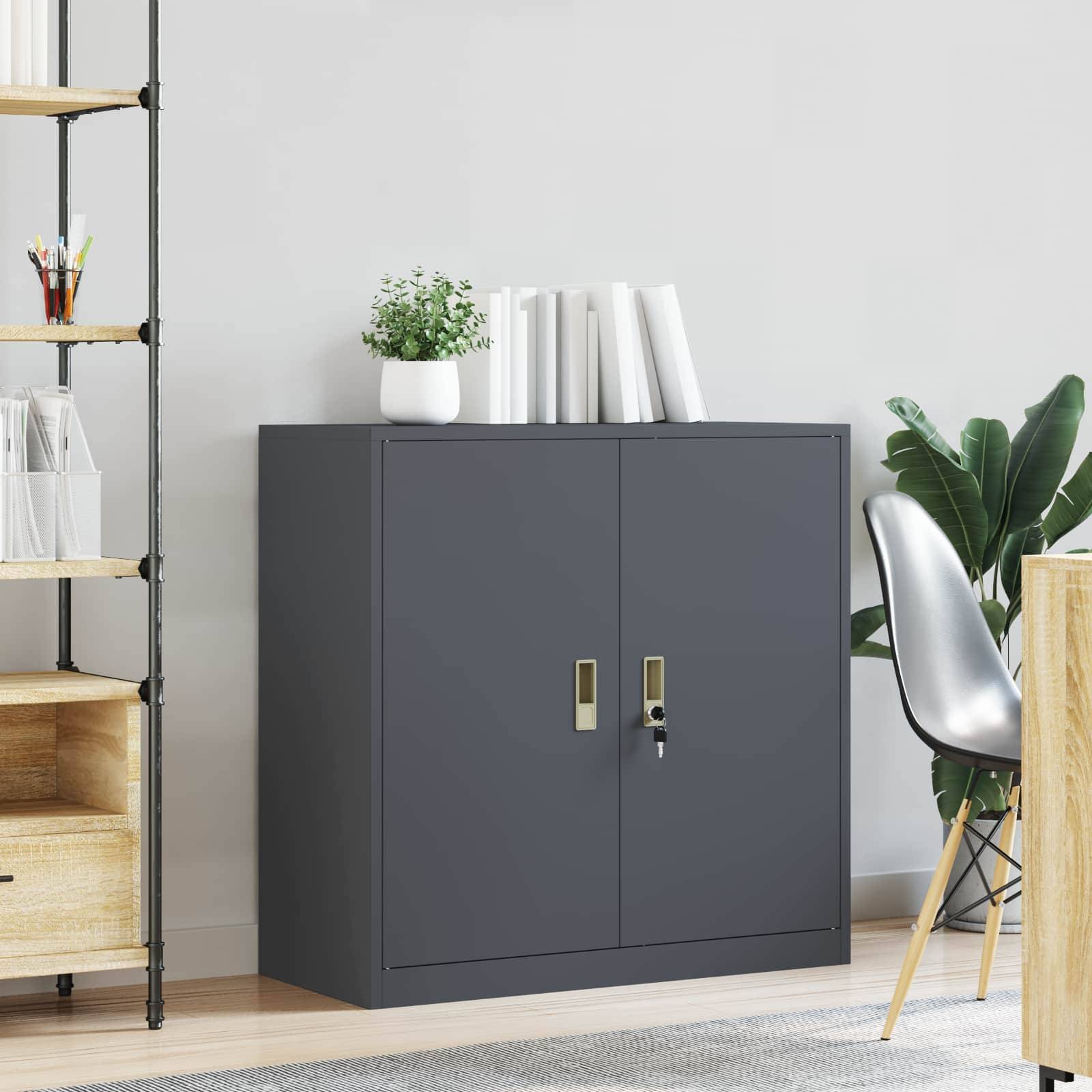 vidaXL Aufbewahrungsschrank Anthrazit 90 x 40 x 90 cm Stahl