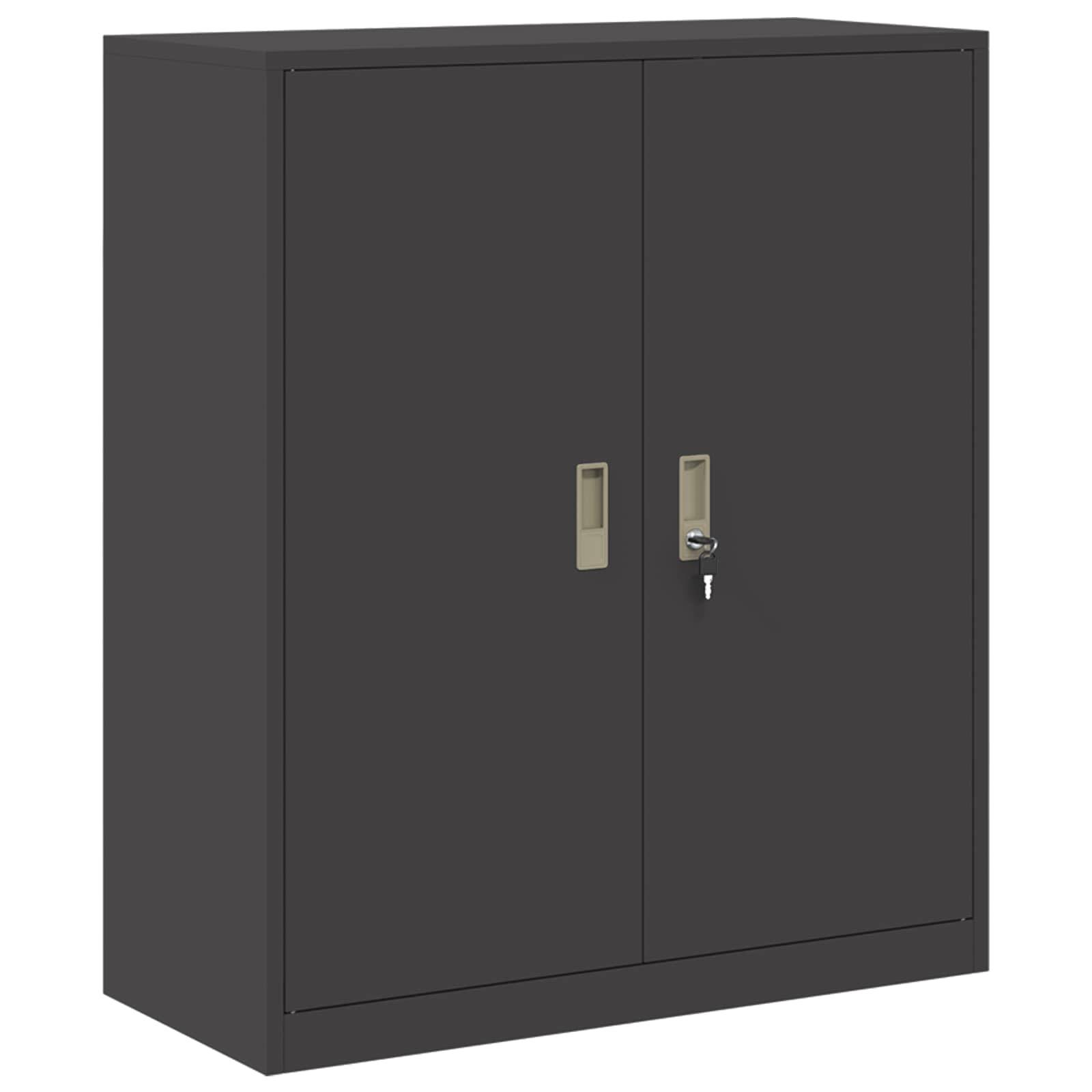 vidaXL Aufbewahrungsschrank Schwarz 90 x 40 x 105 cm Stahl