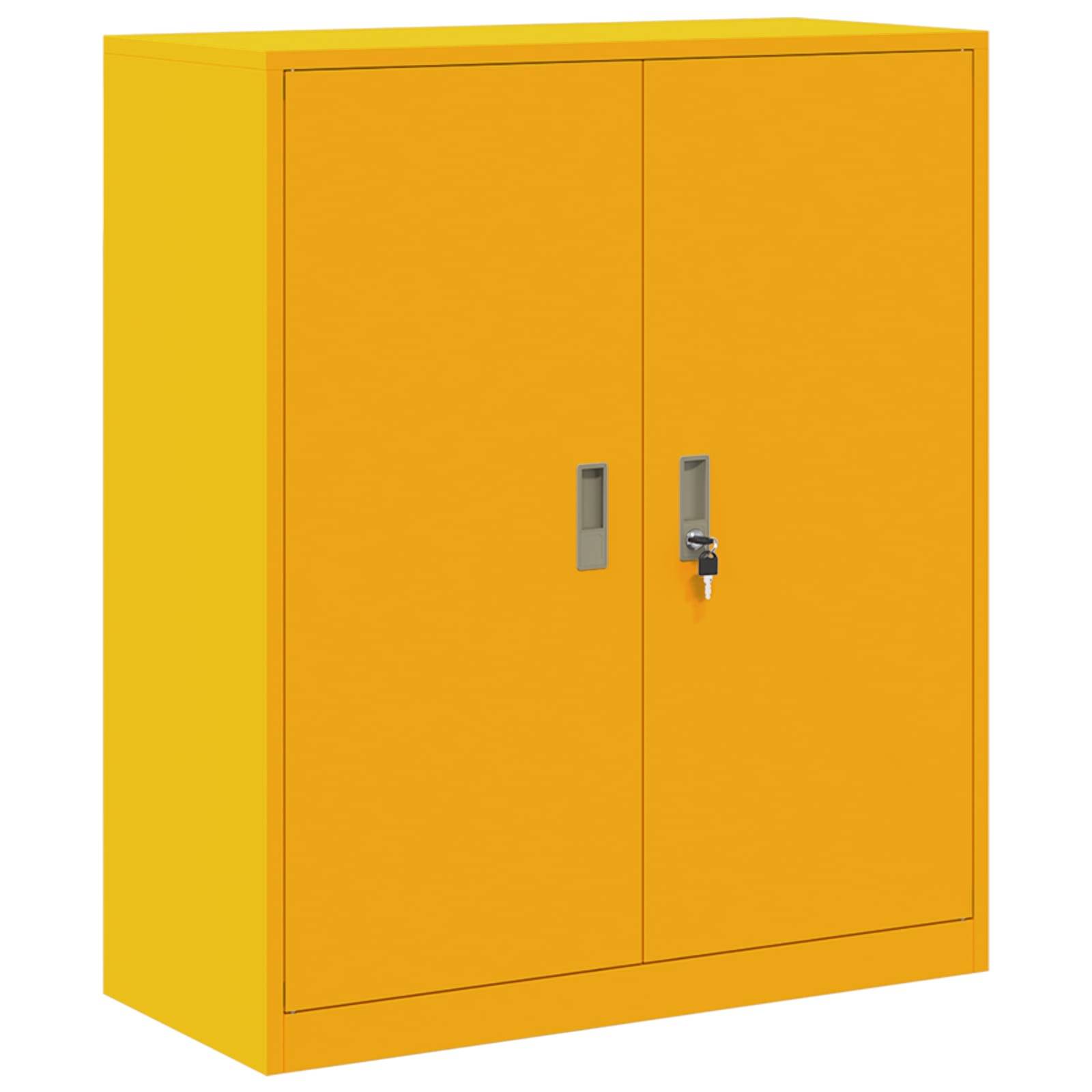 vidaXL Aufbewahrungsschrank Senfgelb 90 x 40 x 105 cm Stahl