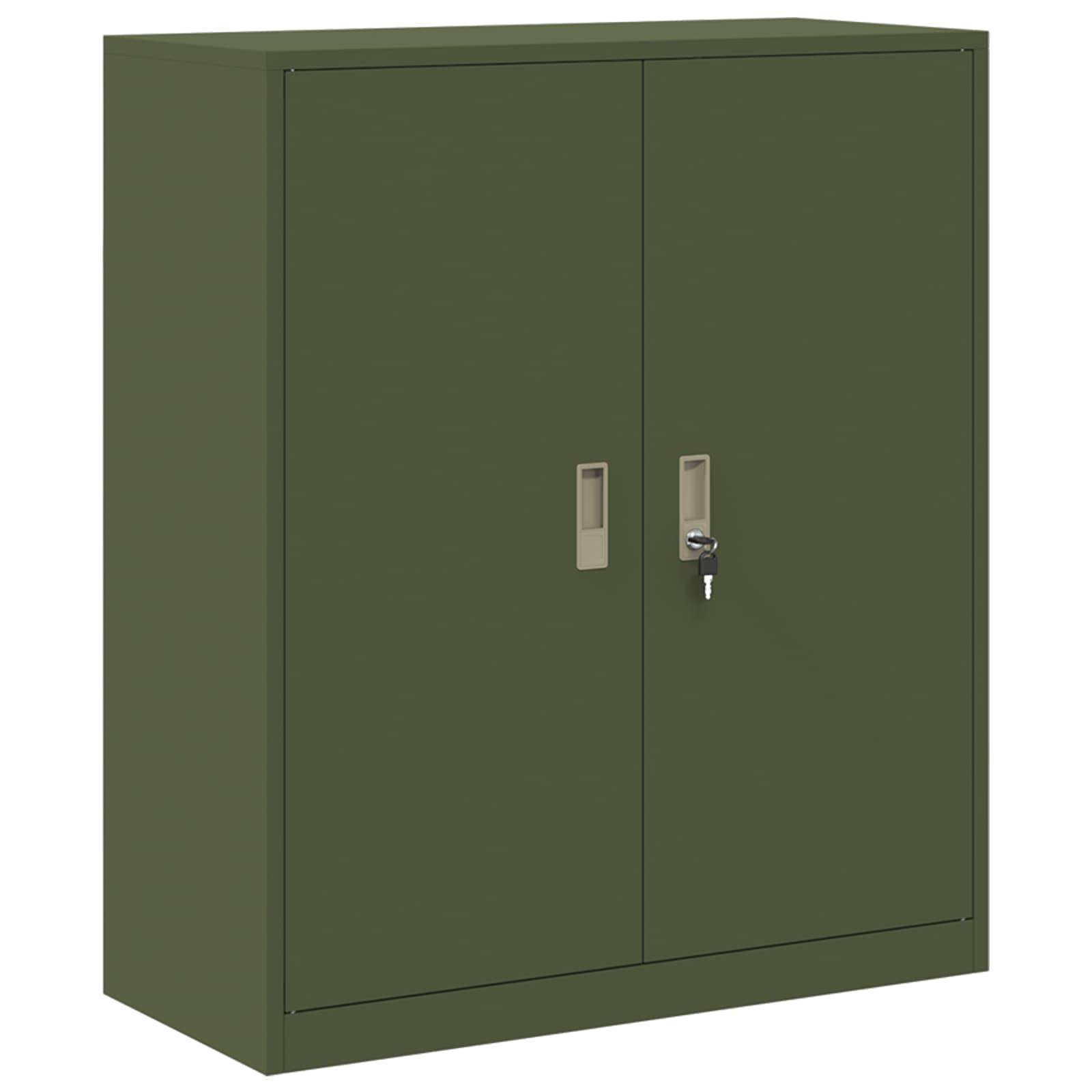 vidaXL Aufbewahrungsschrank Olive Grün 90 x 40 x 105 cm Stahl