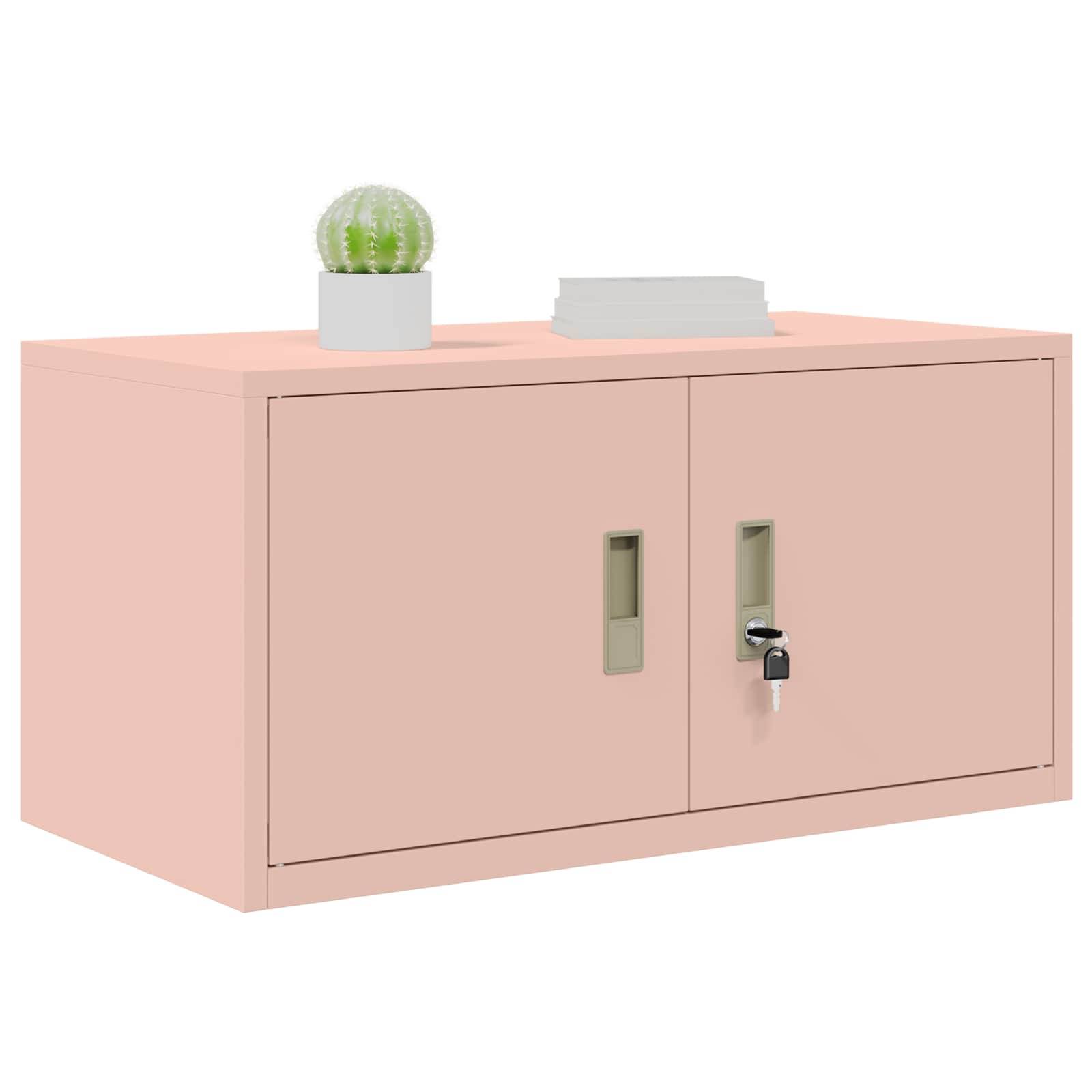vidaXL Aufbewahrungsschrank Rosa 80 x 40 x 40 cm Stahl