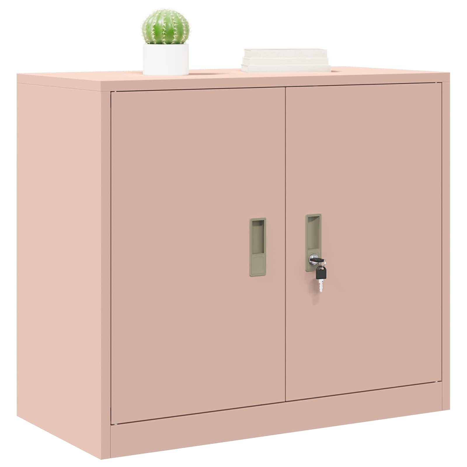 vidaXL Aufbewahrungsschrank Rosa 80 x 40 x 70 cm Stahl