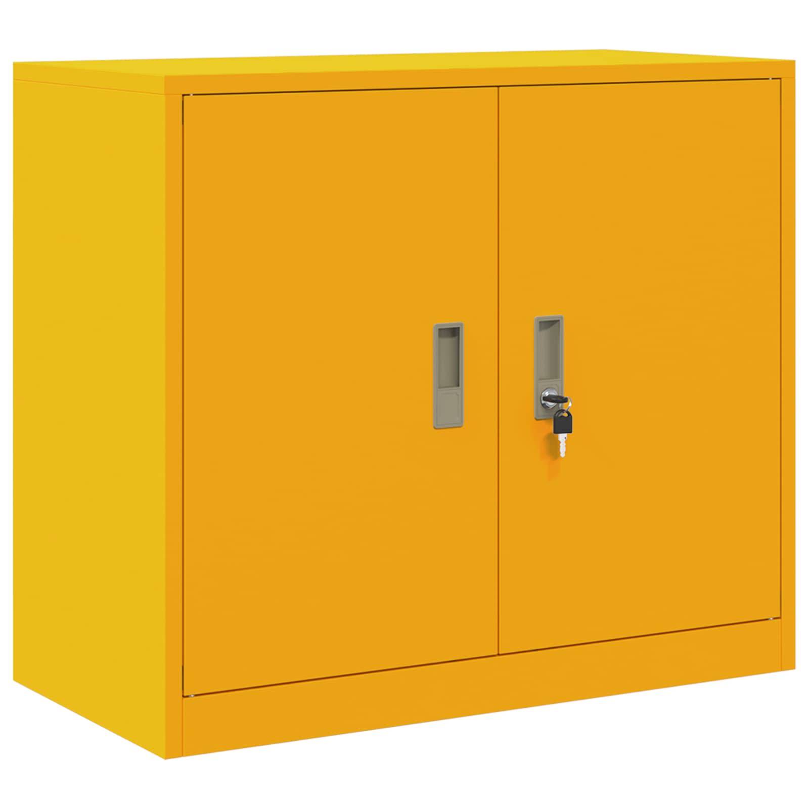vidaXL Aufbewahrungsschrank Senfgelb 80 x 40 x 70 cm Stahl