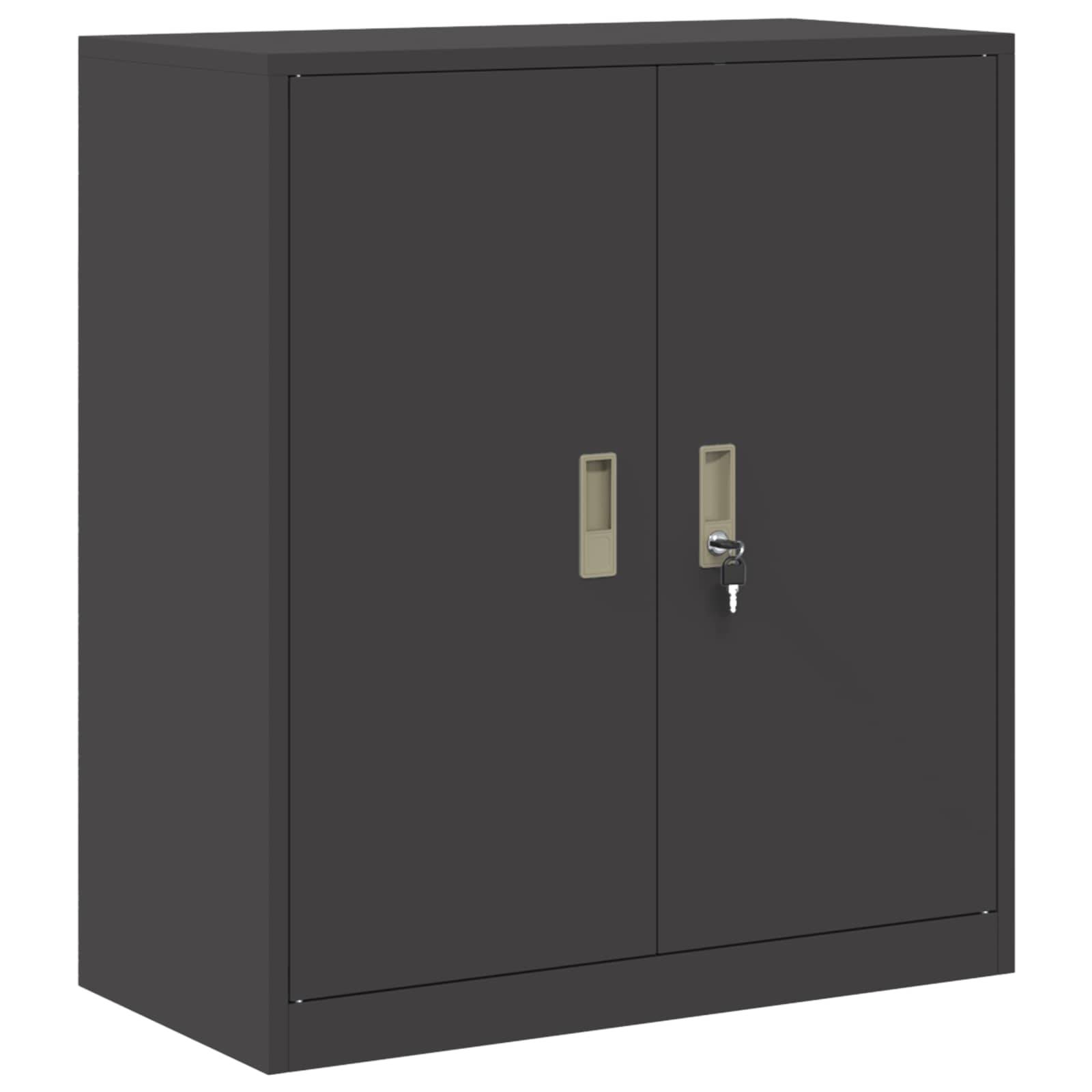 vidaXL Aufbewahrungsschrank Schwarz 80 x 40 x 90 cm Stahl