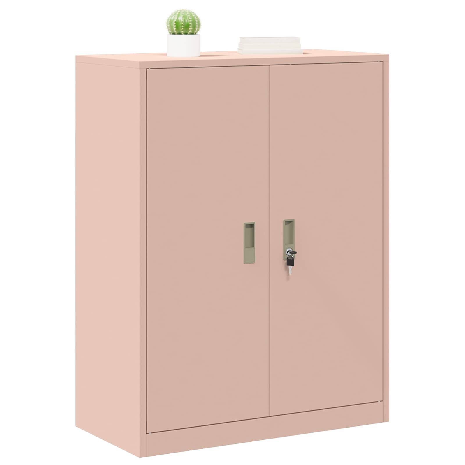 vidaXL Aufbewahrungsschrank Rosa 80 x 40 x 105 cm Stahl