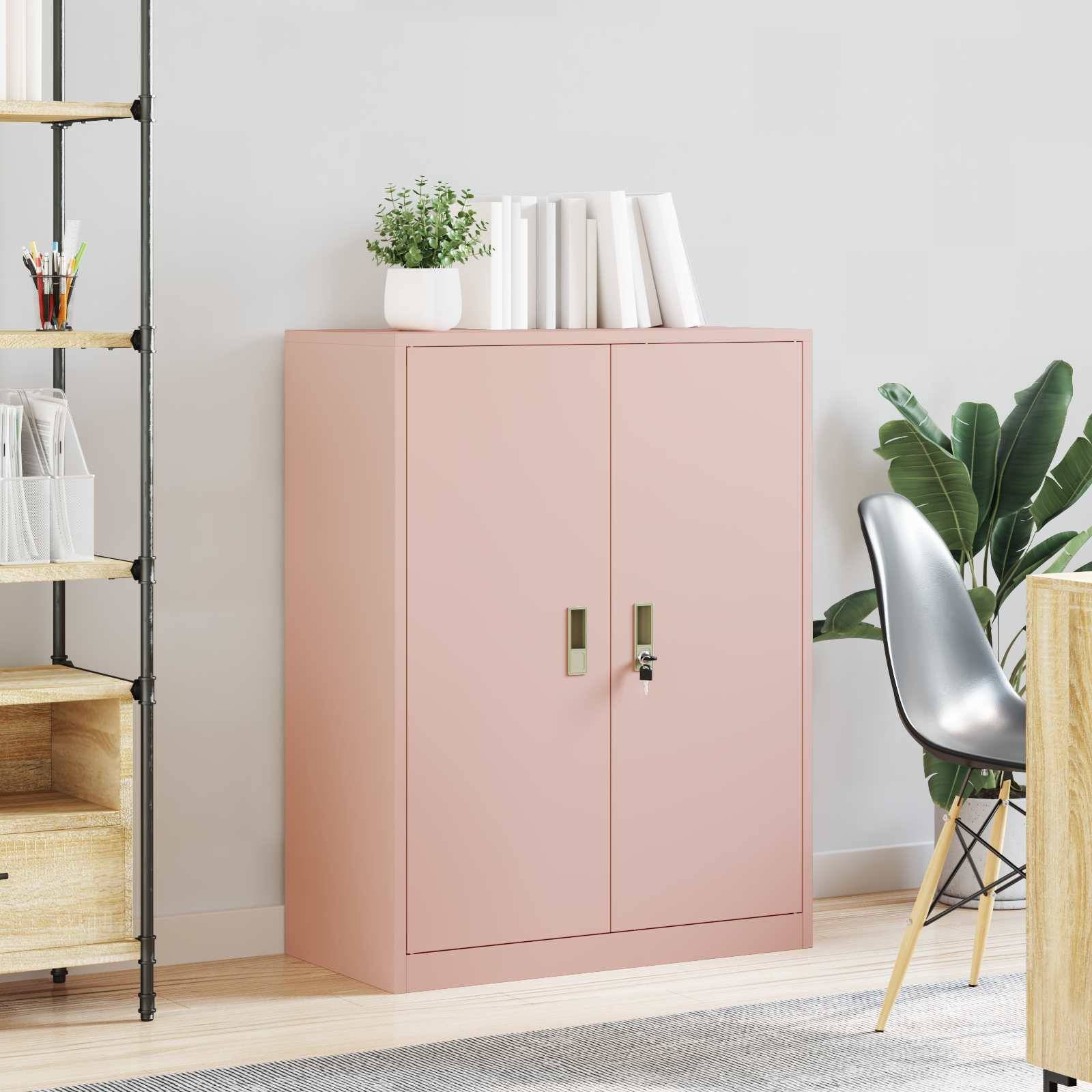 vidaXL Aufbewahrungsschrank Rosa 80 x 40 x 105 cm Stahl