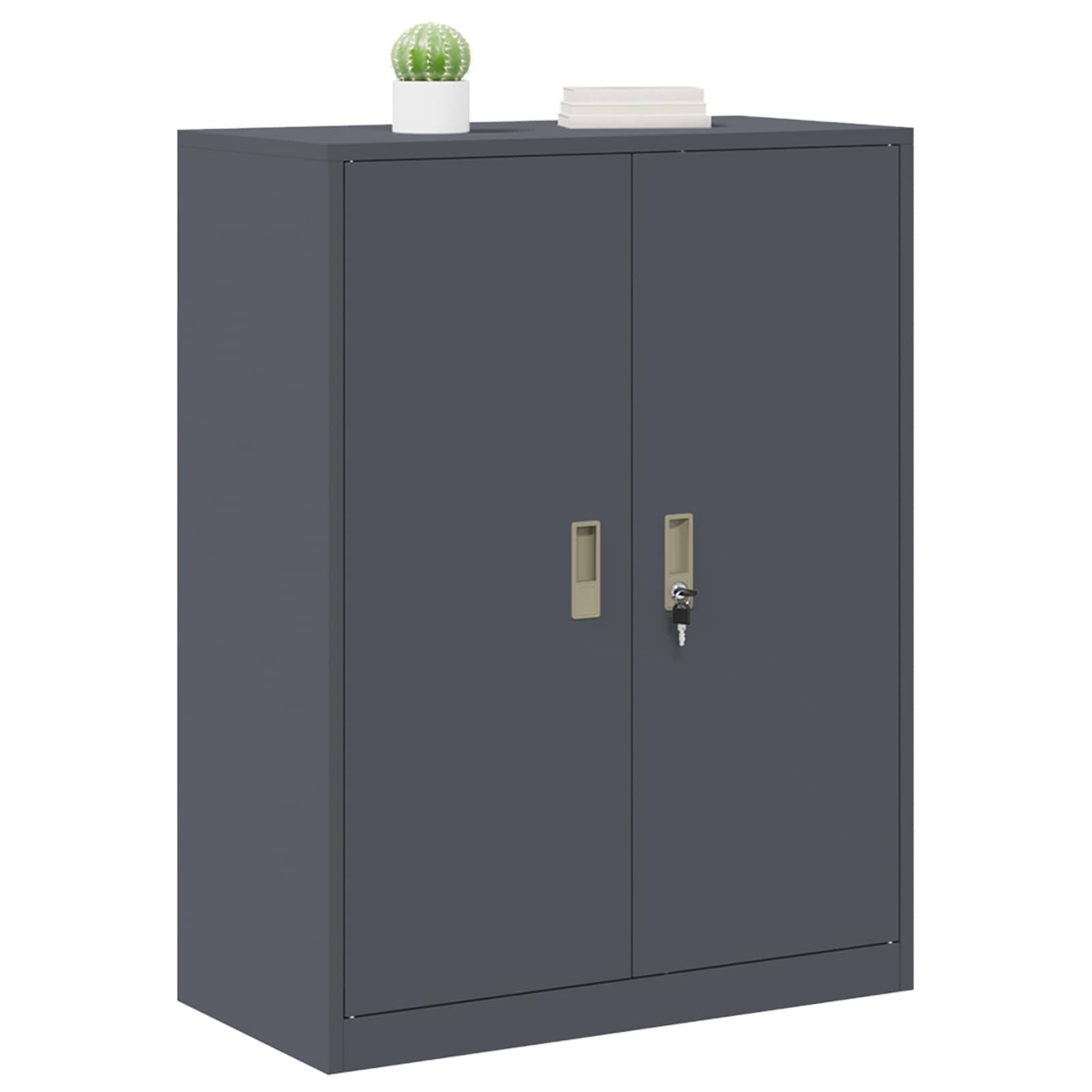 vidaXL Aufbewahrungsschrank Anthrazit 80 x 40 x 105 cm Stahl