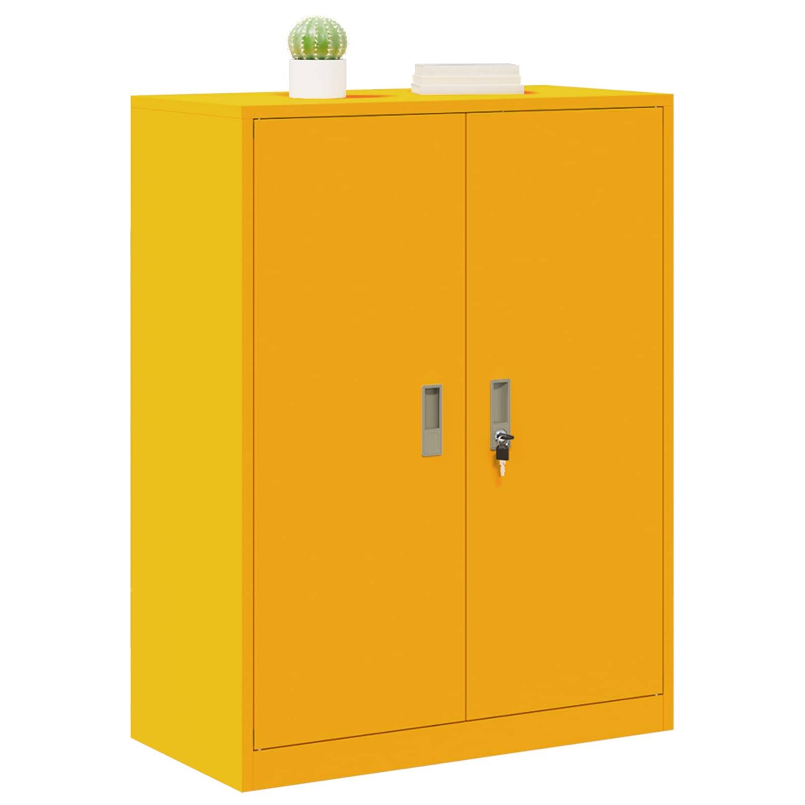 vidaXL Aufbewahrungsschrank Senfgelb 80 x 40 x 105 cm Stahl