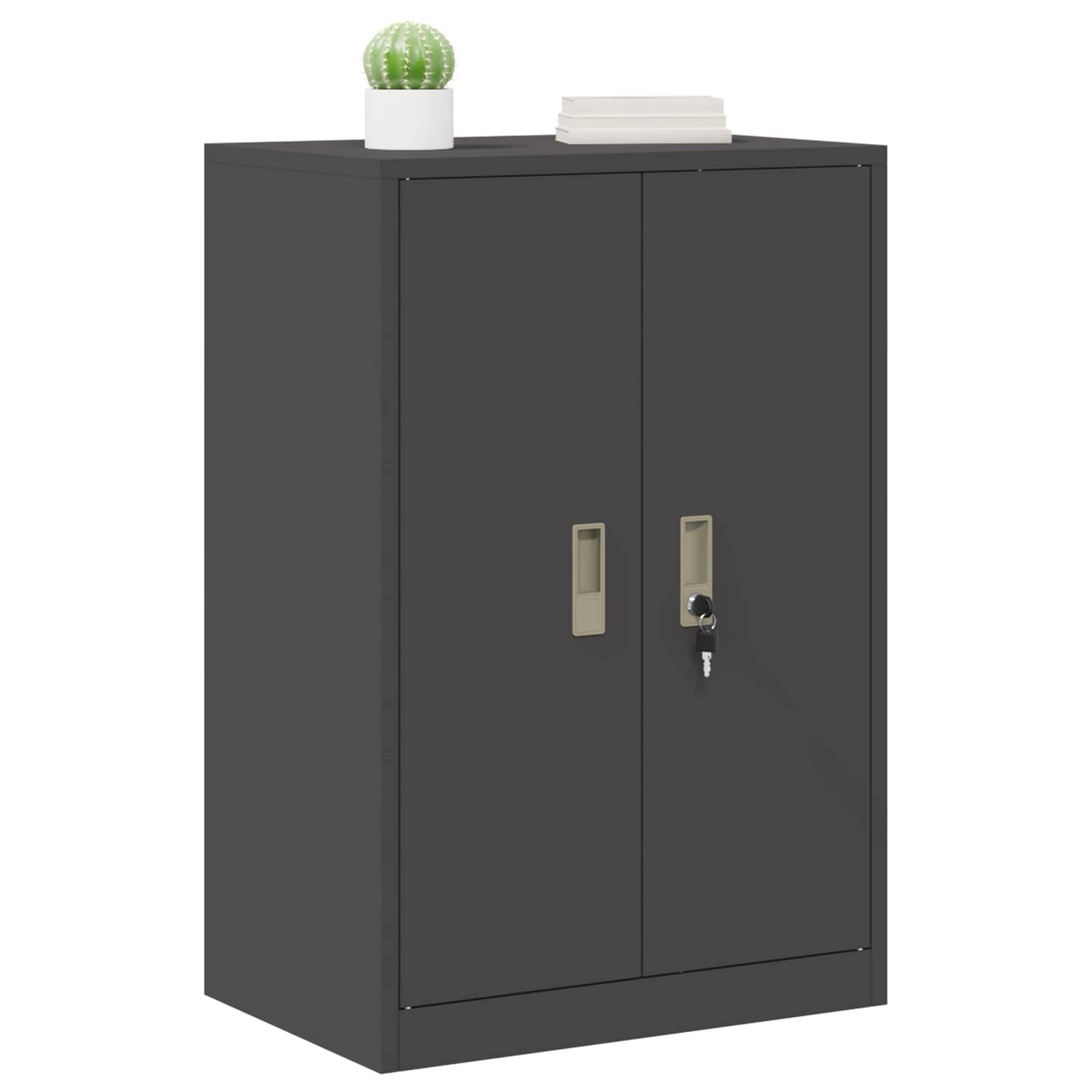 vidaXL Aufbewahrungsschrank Schwarz 60 x 40 x 90 cm Stahl