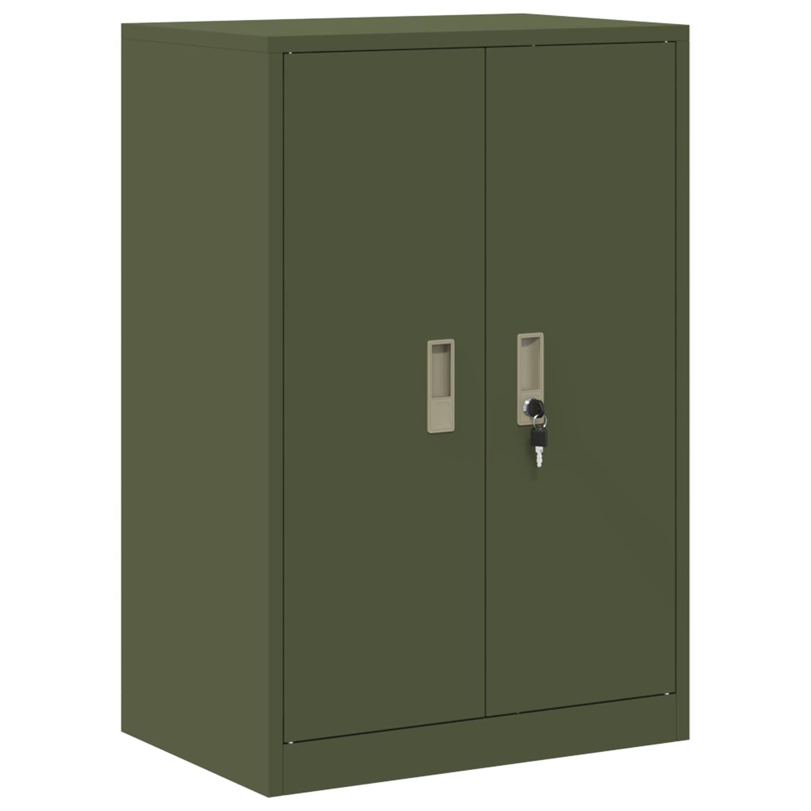 vidaXL Aufbewahrungsschrank Olive Grün 60 x 40 x 90 cm Stahl